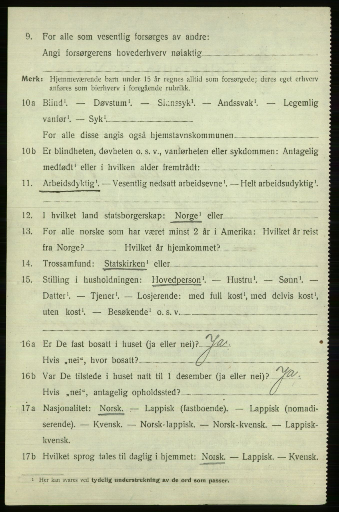 SATØ, 1920 census for Kjelvik, 1920, p. 5416