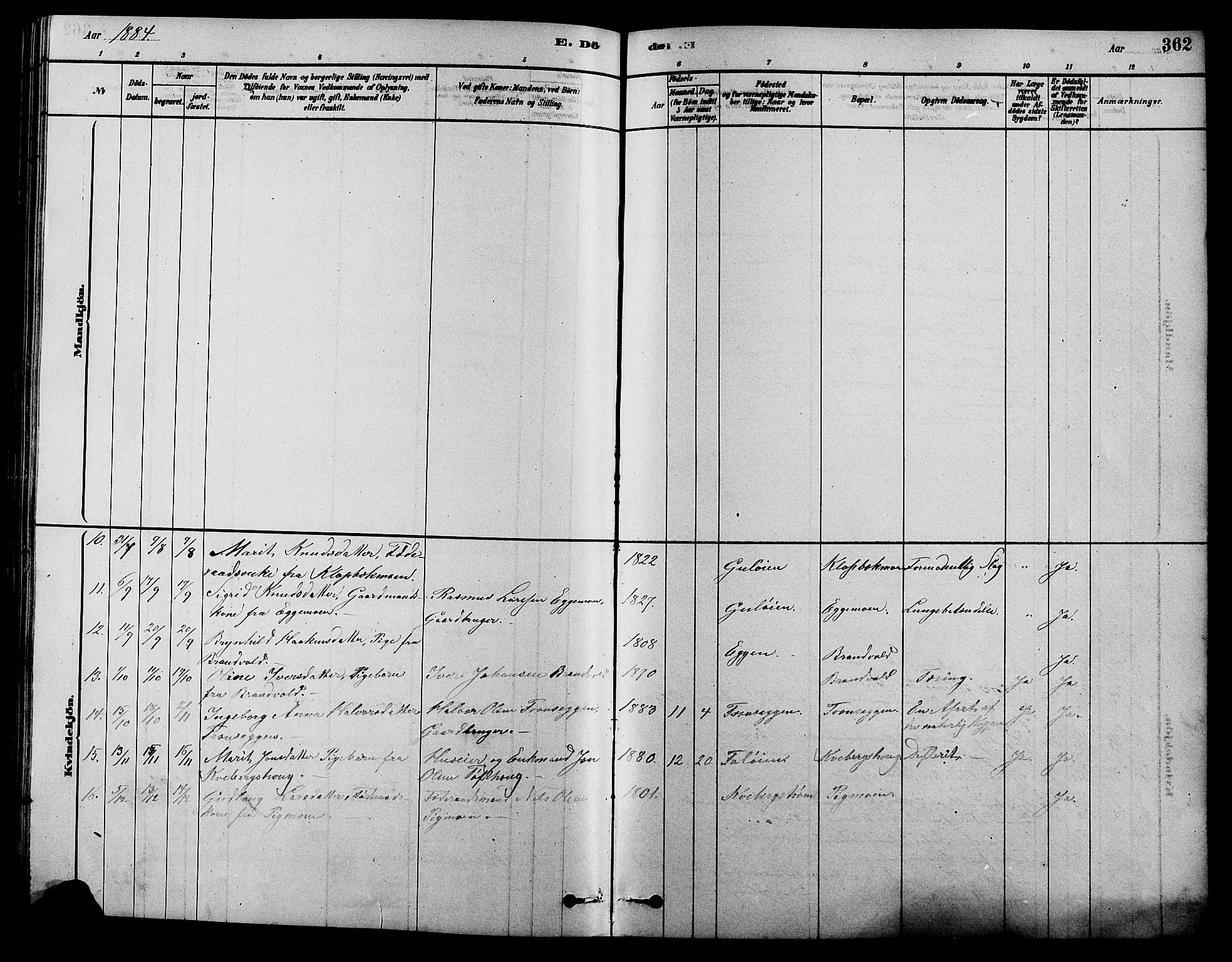 Alvdal prestekontor, SAH/PREST-060/H/Ha/Hab/L0003: Parish register (copy) no. 3, 1878-1907, p. 362