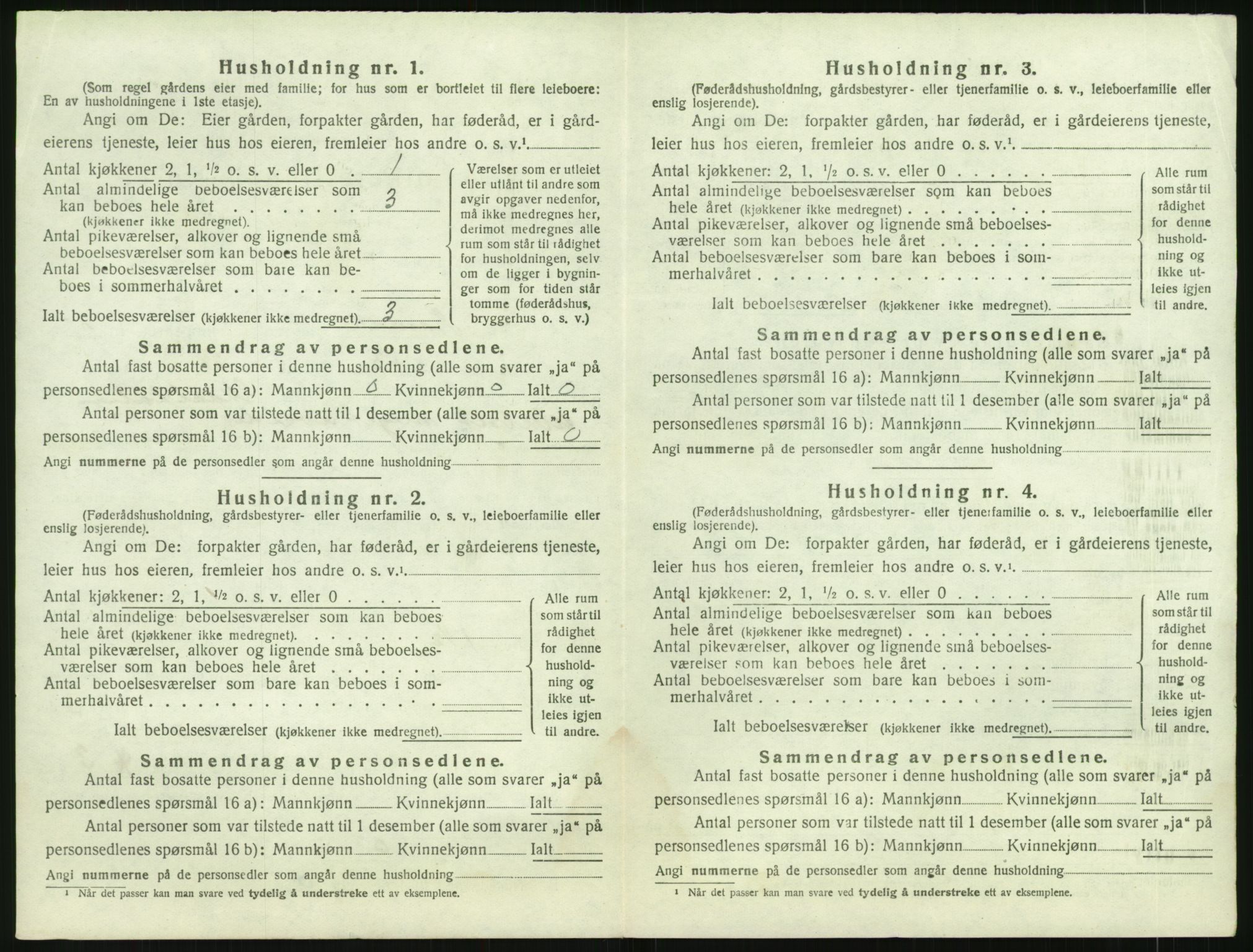 SAK, 1920 census for Åmli, 1920, p. 366