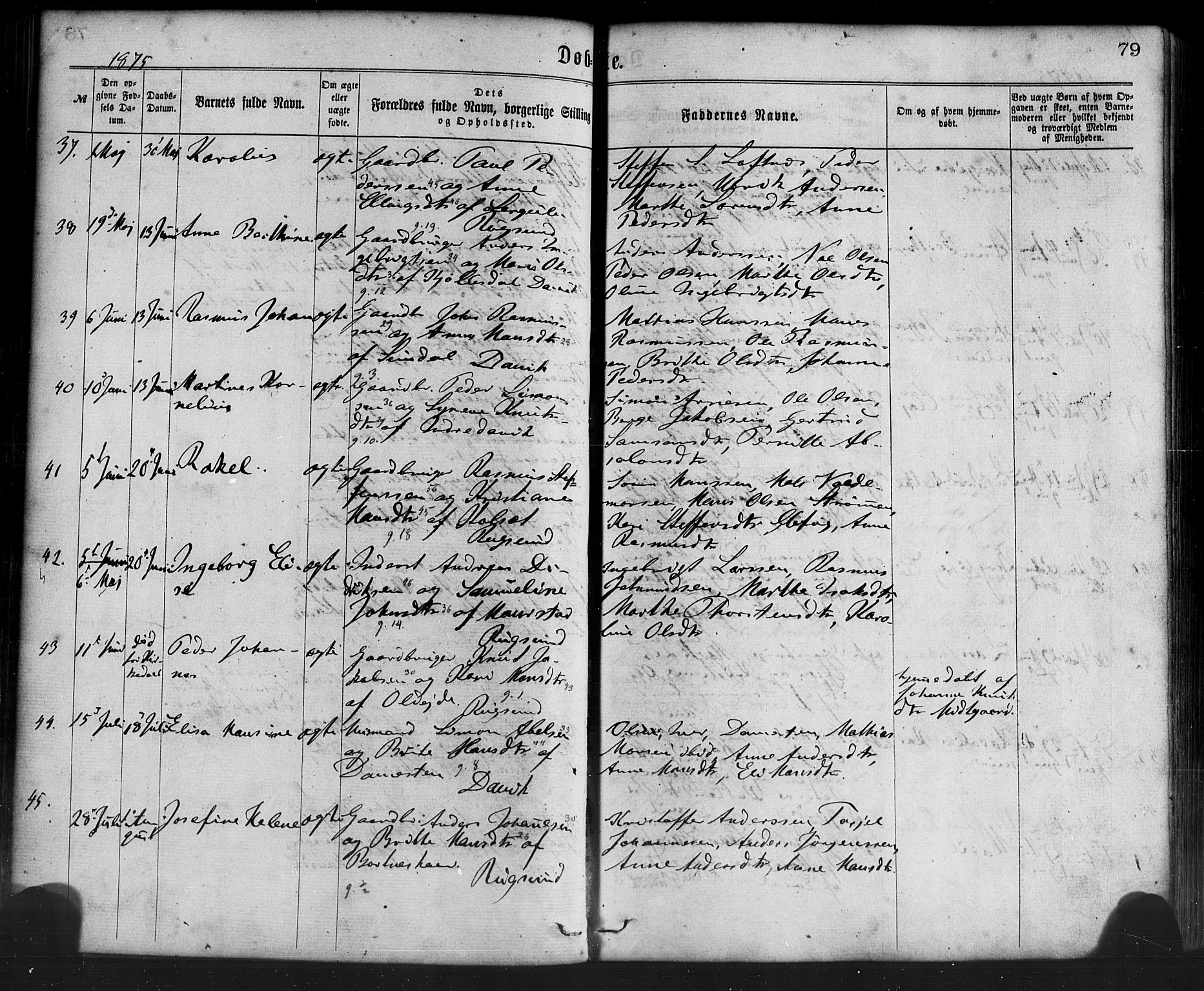 Davik sokneprestembete, SAB/A-79701/H/Haa/Haaa/L0006: Parish register (official) no. A 6, 1867-1881, p. 79