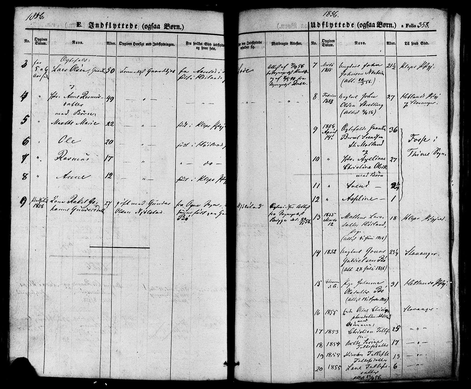 Hå sokneprestkontor, AV/SAST-A-101801/001/30BA/L0008: Parish register (official) no. A 7, 1853-1878, p. 358