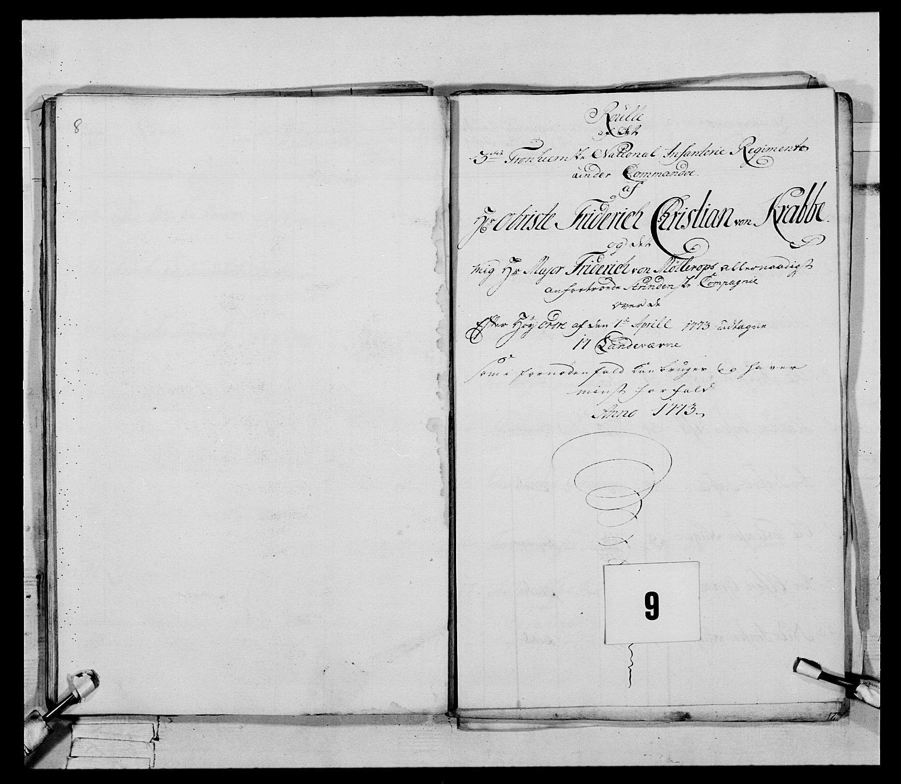 Generalitets- og kommissariatskollegiet, Det kongelige norske kommissariatskollegium, AV/RA-EA-5420/E/Eh/L0085: 3. Trondheimske nasjonale infanteriregiment, 1773-1775, p. 54