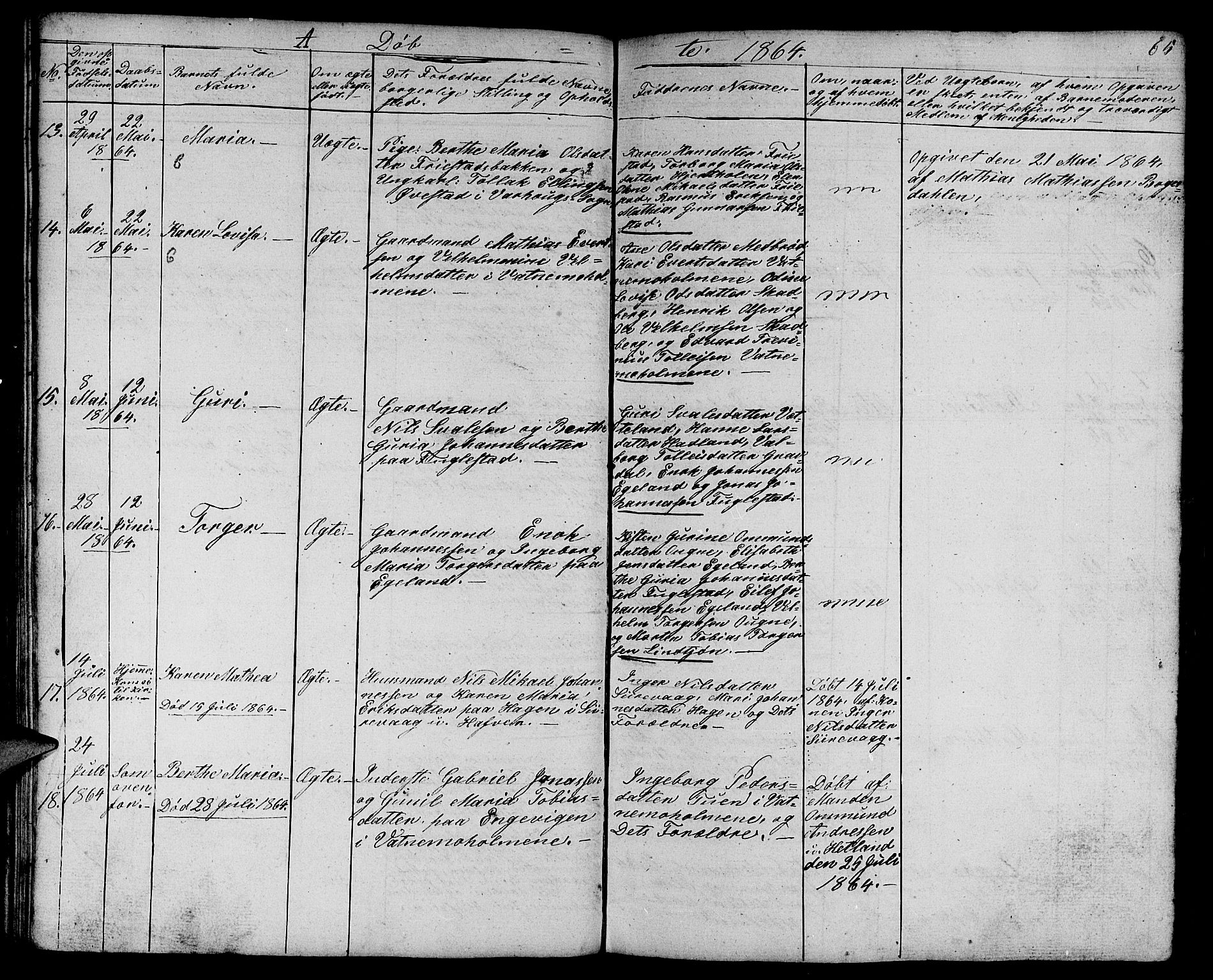 Eigersund sokneprestkontor, AV/SAST-A-101807/S09/L0003: Parish register (copy) no. B 3, 1846-1875, p. 65