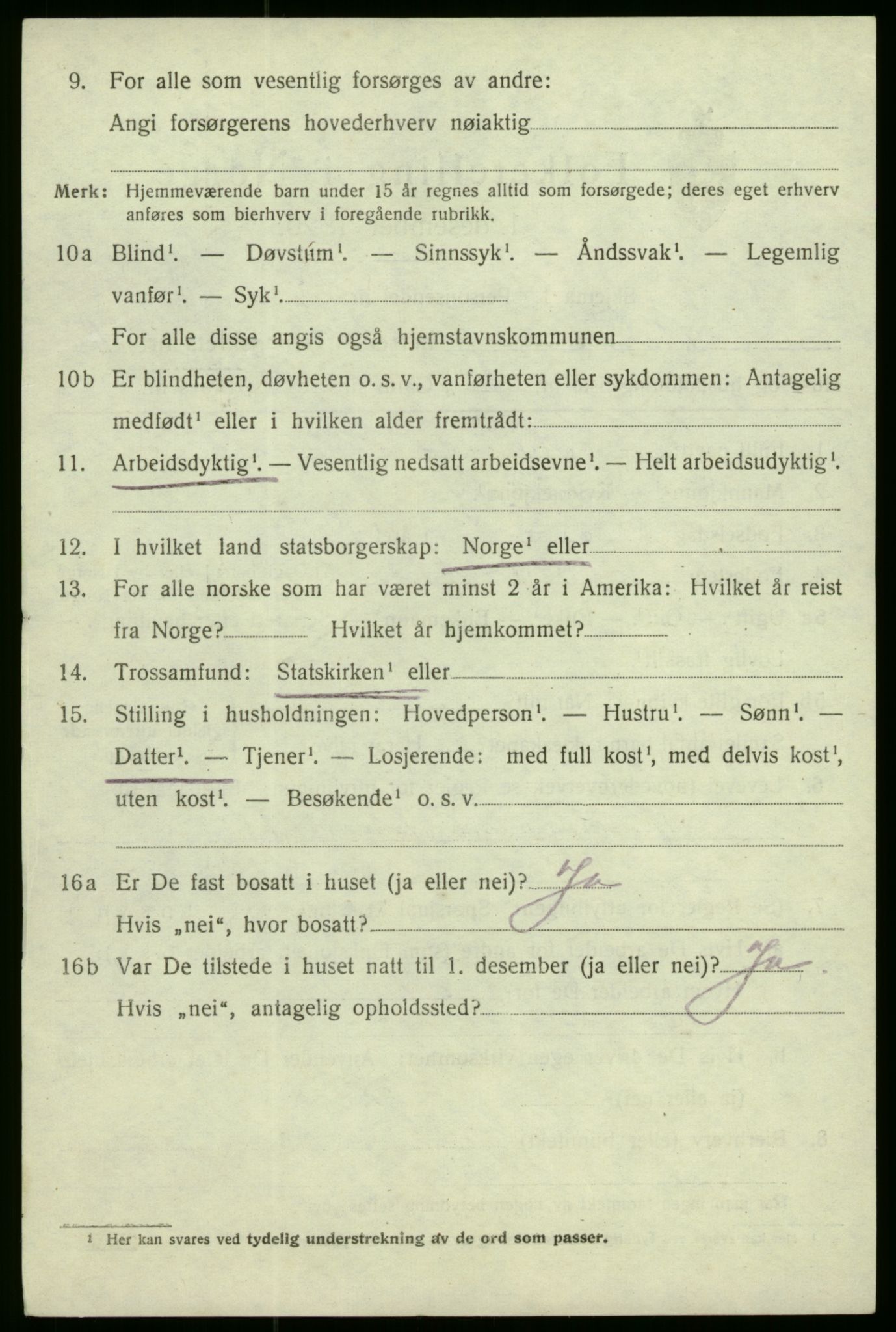 SAB, 1920 census for Brekke, 1920, p. 565