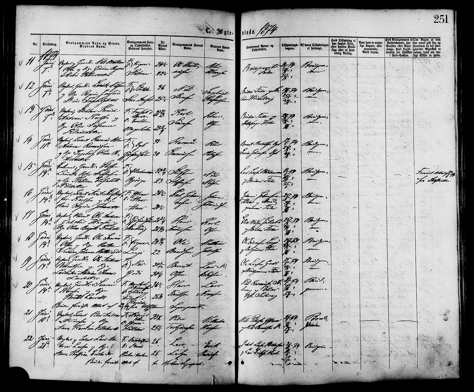 Ministerialprotokoller, klokkerbøker og fødselsregistre - Møre og Romsdal, AV/SAT-A-1454/528/L0399: Parish register (official) no. 528A10, 1864-1879, p. 251