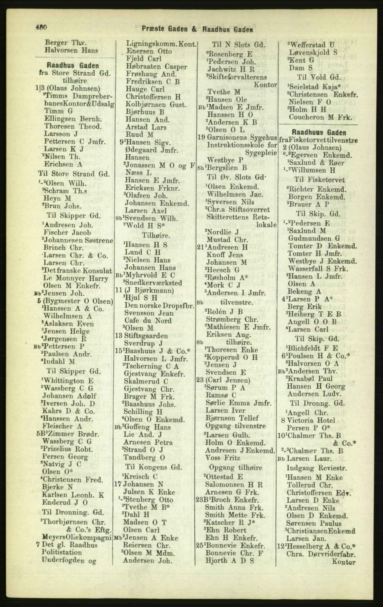 Kristiania/Oslo adressebok, PUBL/-, 1886, p. 480