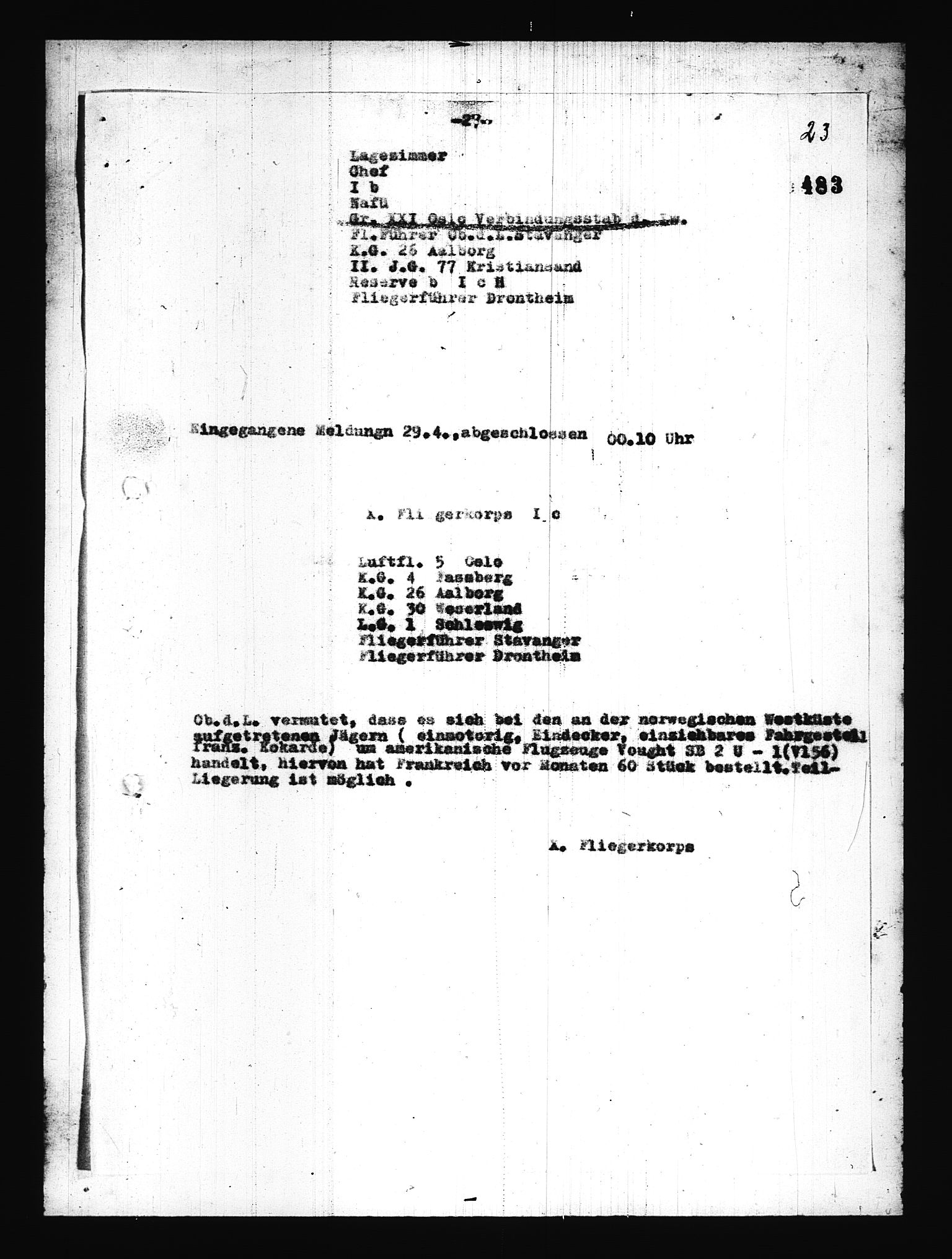 Documents Section, RA/RAFA-2200/V/L0076: Amerikansk mikrofilm "Captured German Documents".
Box No. 715.  FKA jnr. 619/1954., 1940, p. 662