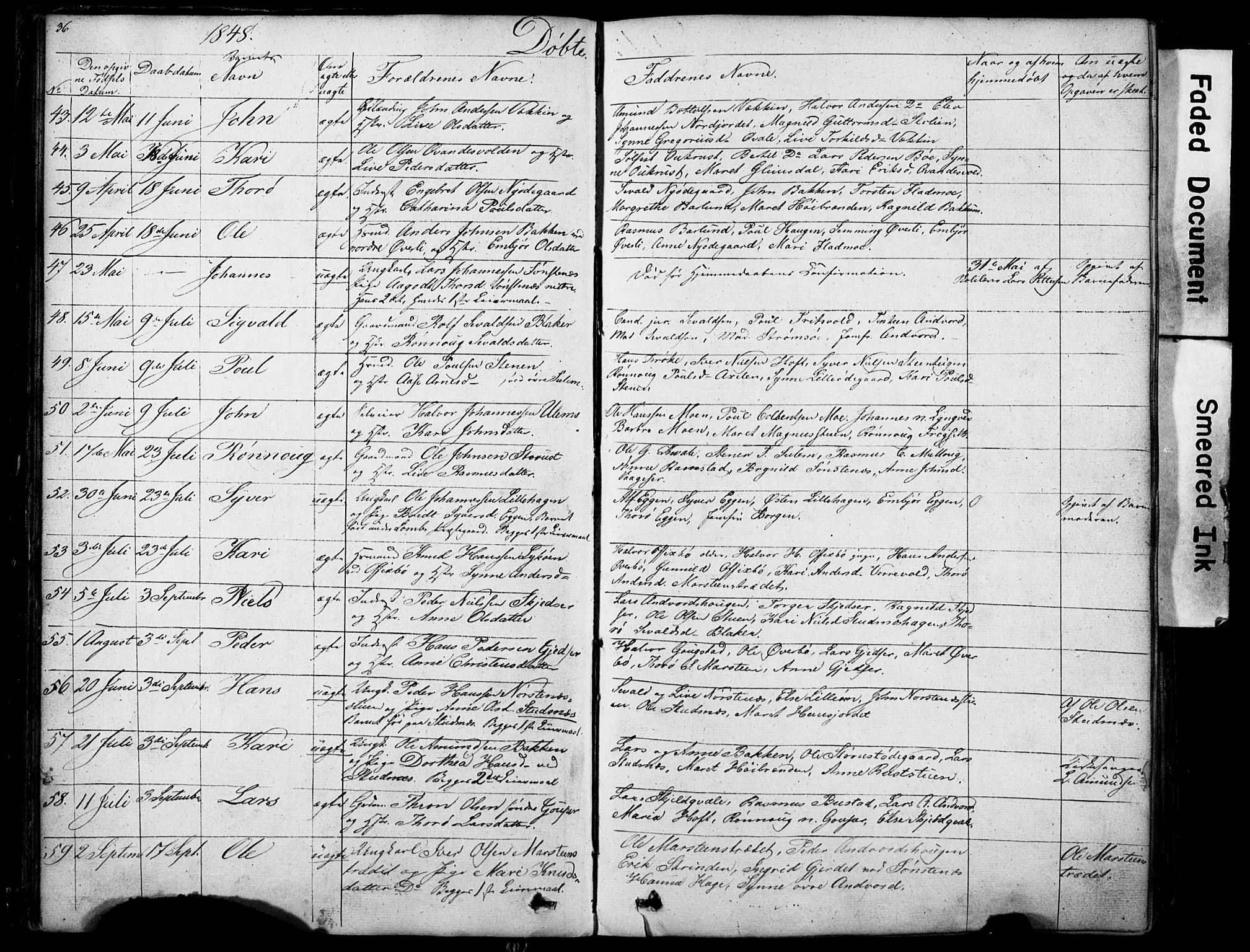 Lom prestekontor, AV/SAH-PREST-070/L/L0012: Parish register (copy) no. 12, 1845-1873, p. 36-37