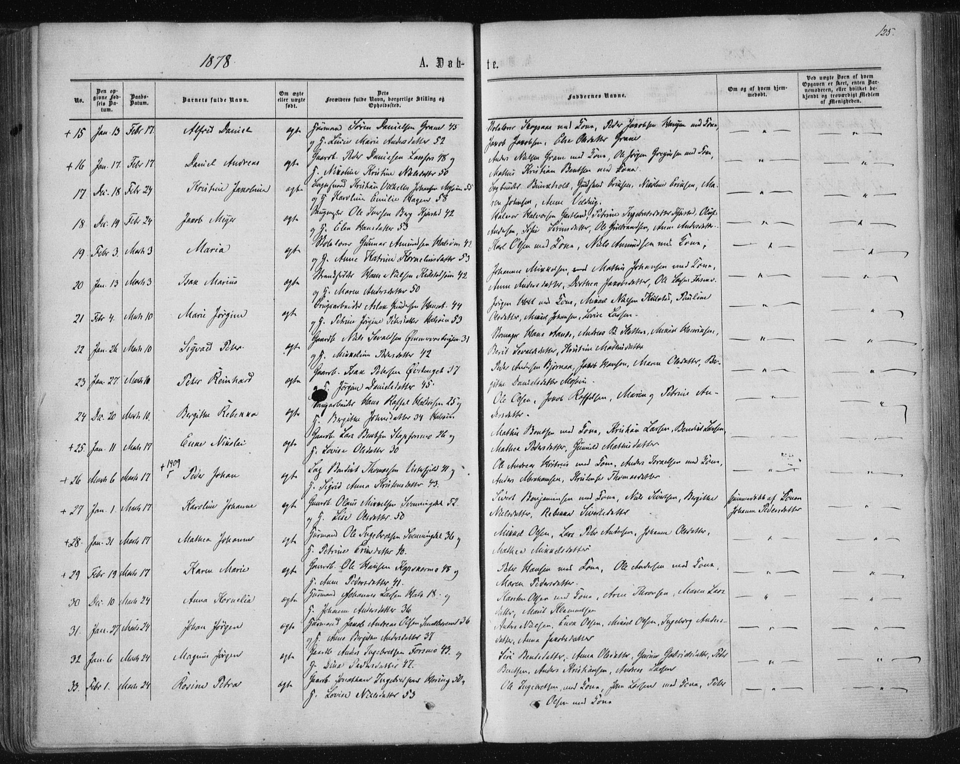 Ministerialprotokoller, klokkerbøker og fødselsregistre - Nordland, SAT/A-1459/820/L0294: Parish register (official) no. 820A15, 1866-1879, p. 125
