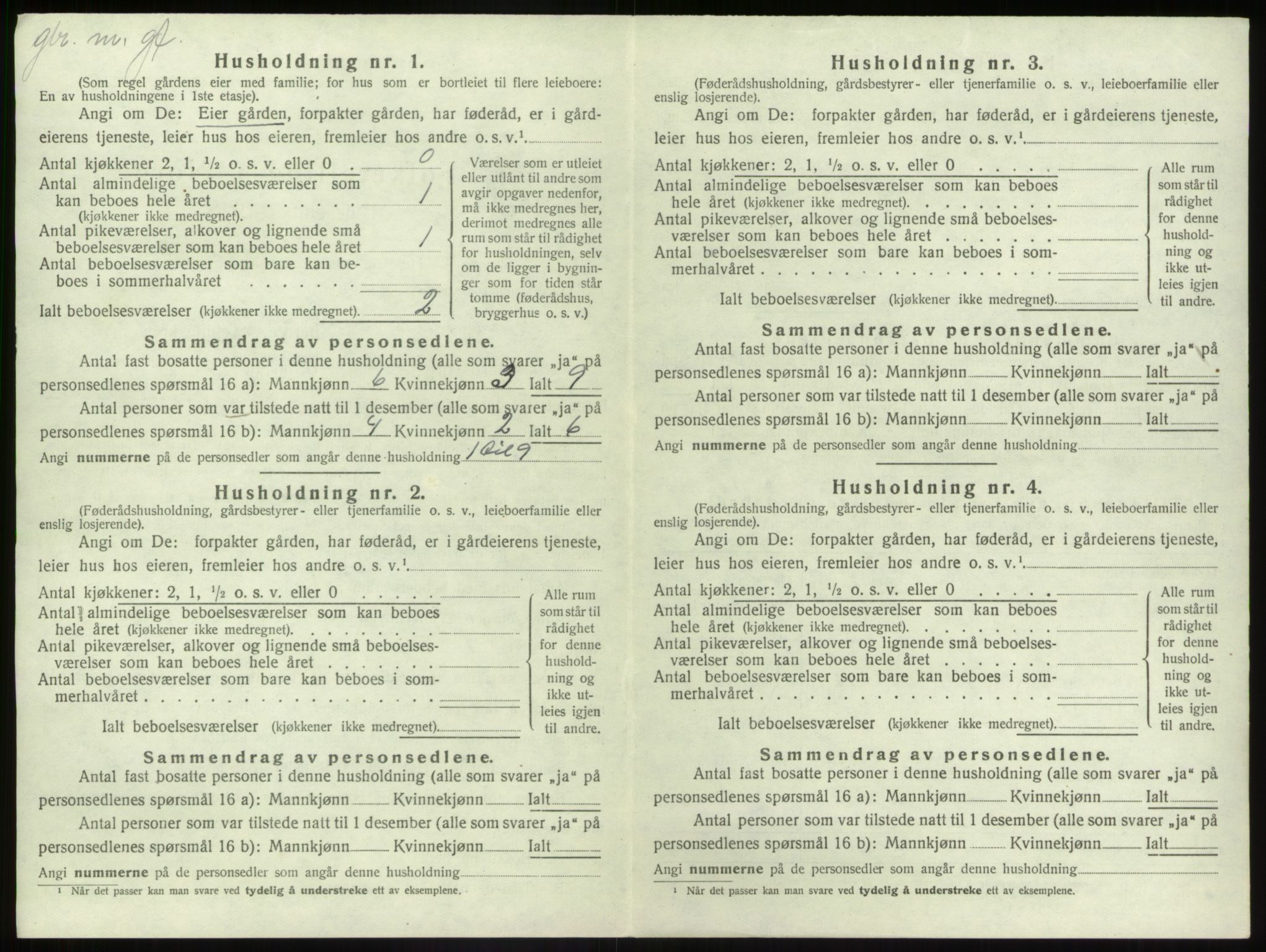 SAB, 1920 census for Jølster, 1920, p. 147