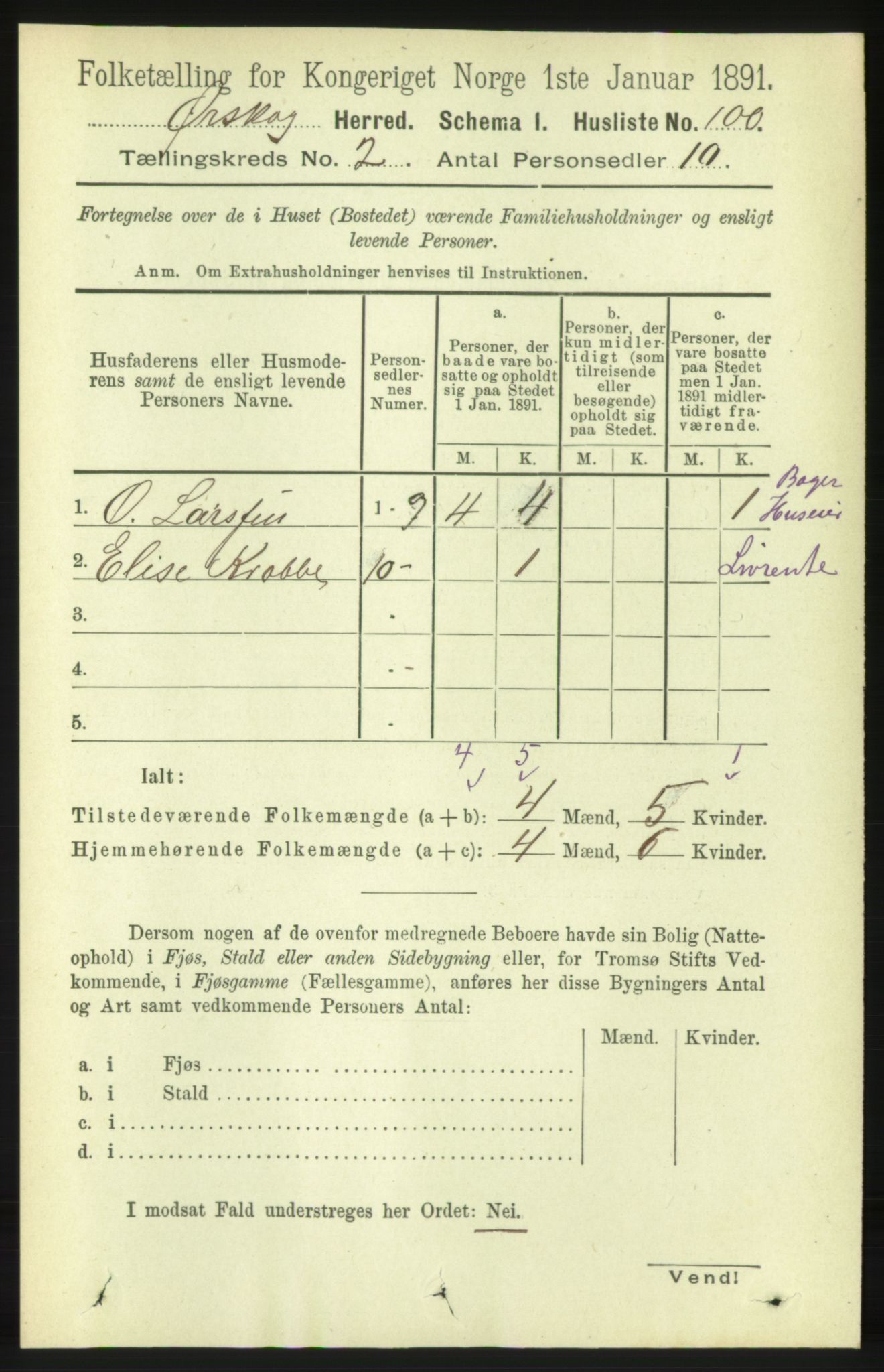 RA, 1891 census for 1527 Ørskog, 1891, p. 616