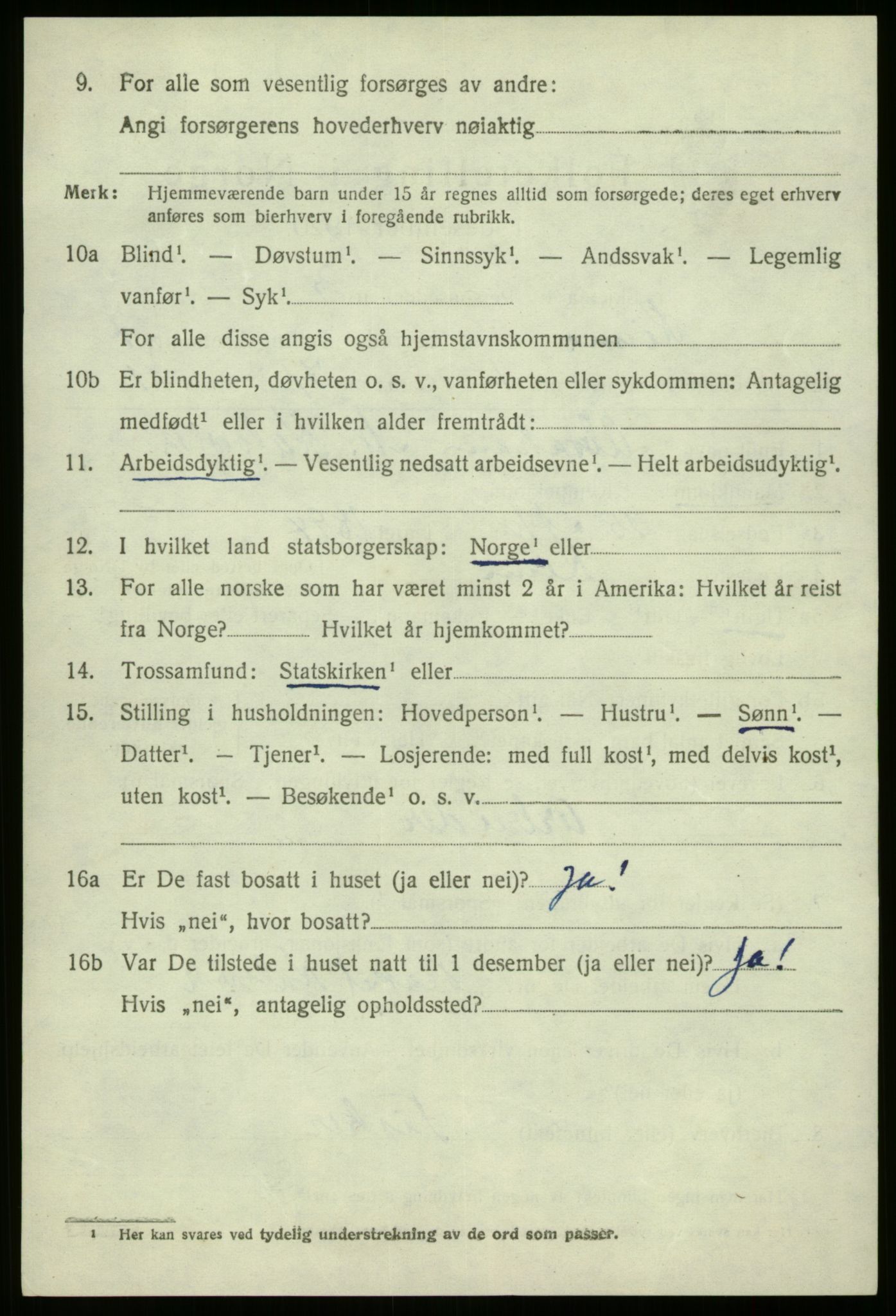 SAB, 1920 census for Kinn, 1920, p. 8710