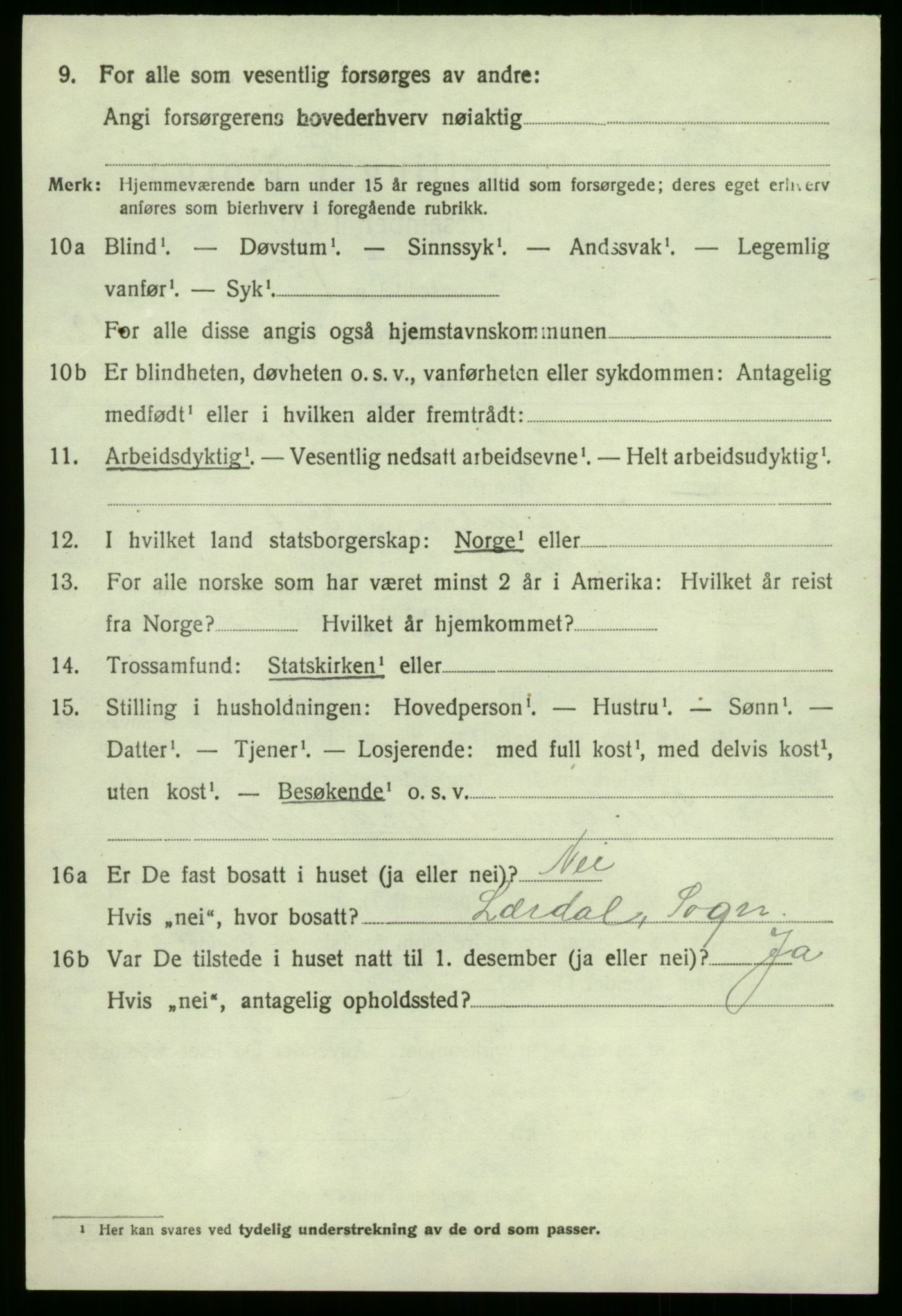 SAB, 1920 census for Kyrkjebø, 1920, p. 5980