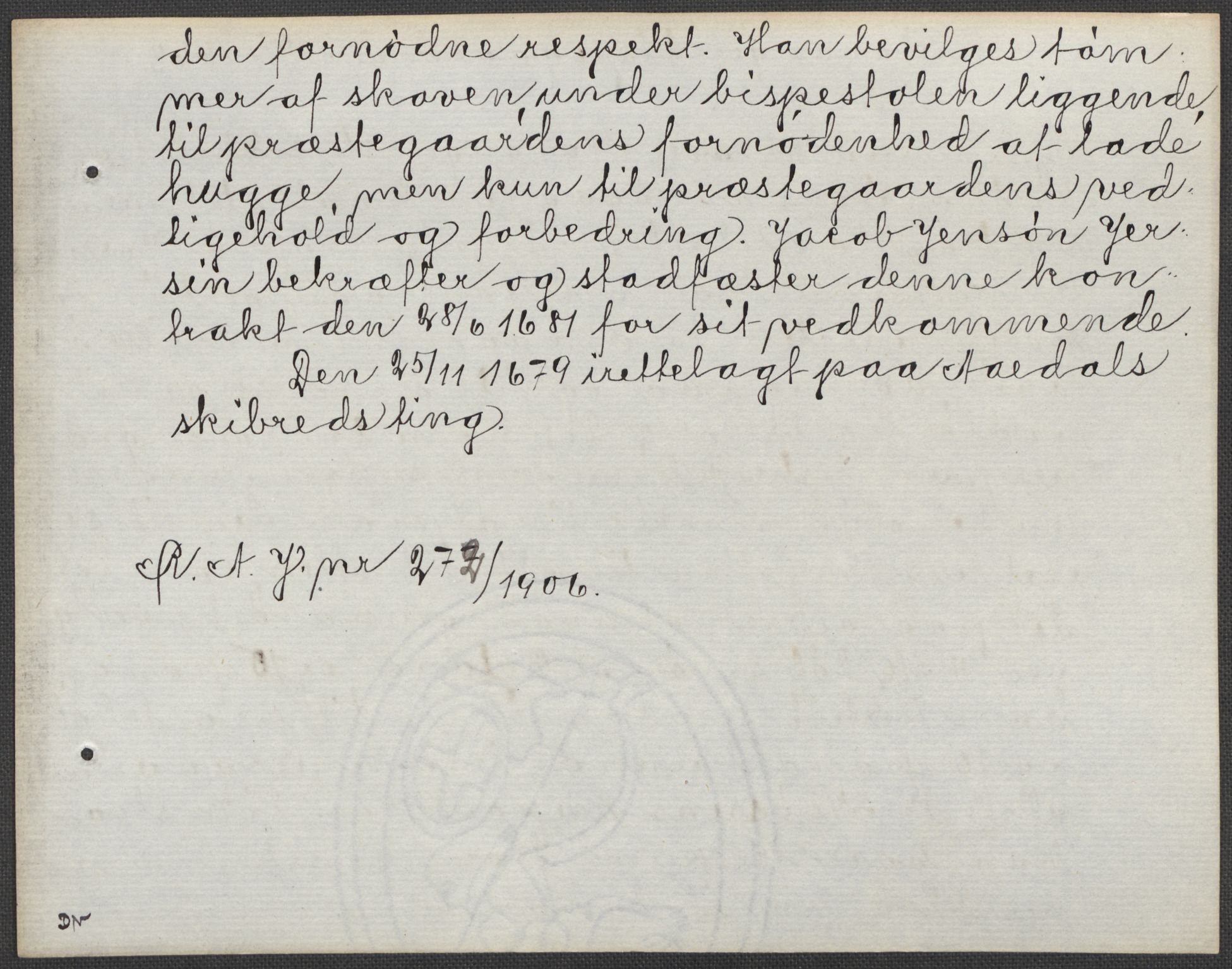Riksarkivets diplomsamling, AV/RA-EA-5965/F15/L0031: Prestearkiv - Aust-Agder, Vest-Agder og Rogaland, 1575-1768, p. 153