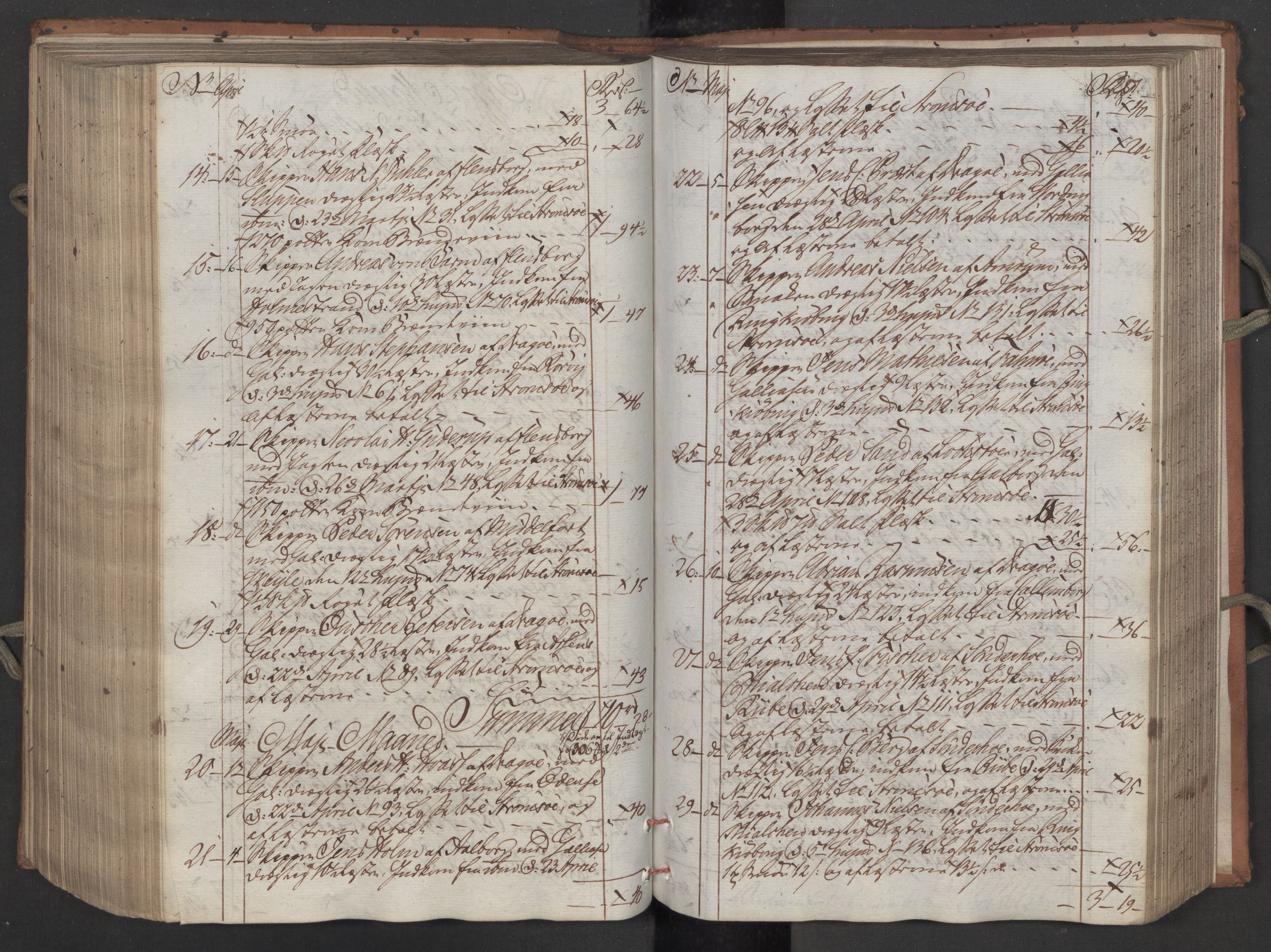 Generaltollkammeret, tollregnskaper, RA/EA-5490/R08/L0158/0001: Tollregnskaper Drammen / Inngående tollbok, 1790, p. 287