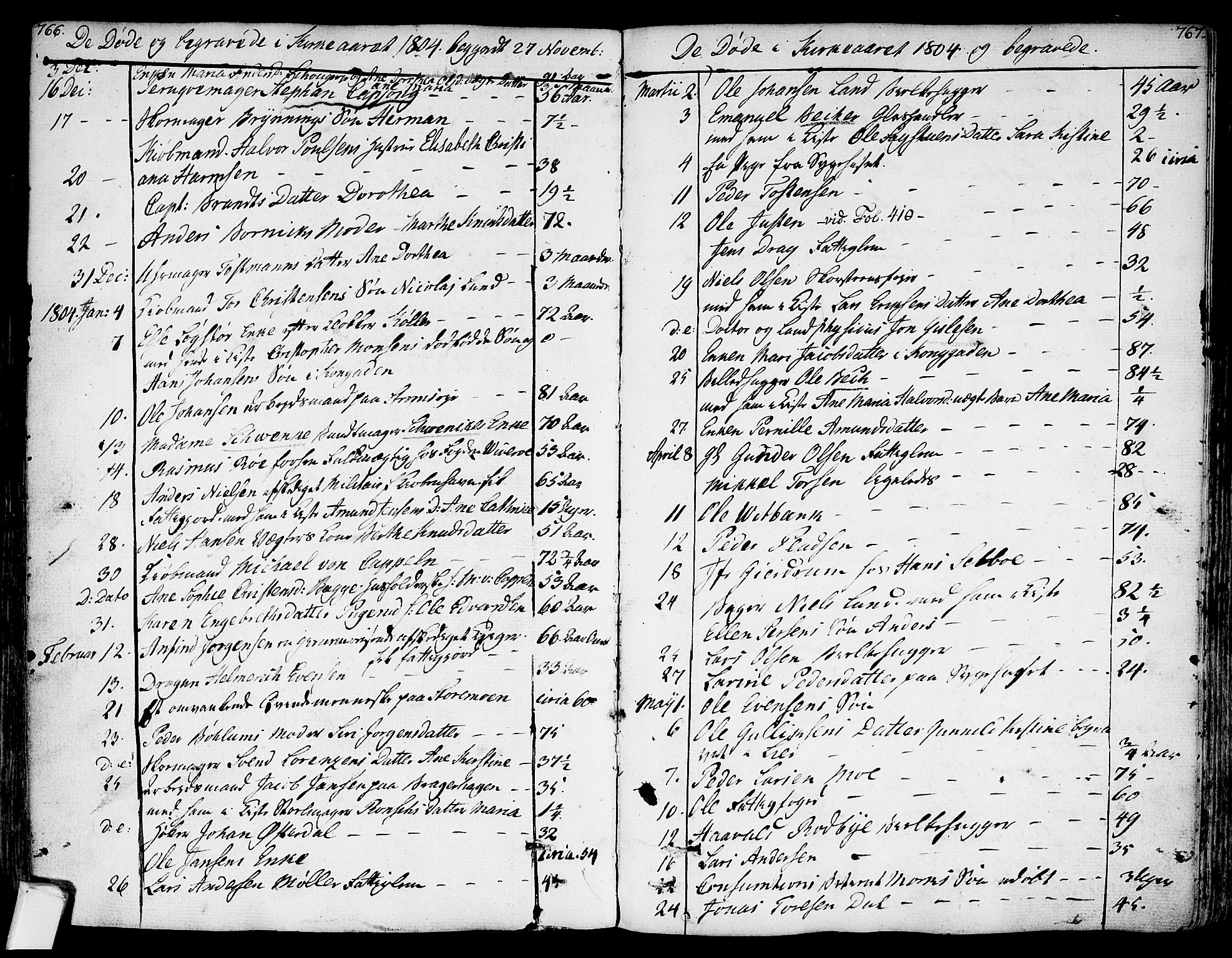 Bragernes kirkebøker, SAKO/A-6/F/Fa/L0006a: Parish register (official) no. I 6, 1782-1814, p. 766-767