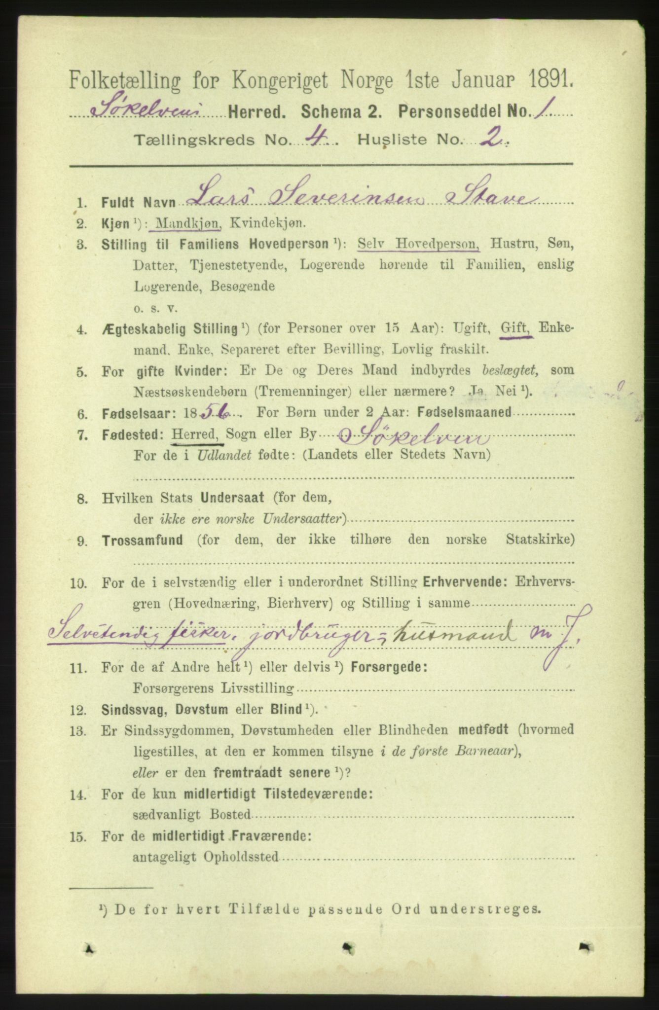 RA, 1891 census for 1528 Sykkylven, 1891, p. 2319