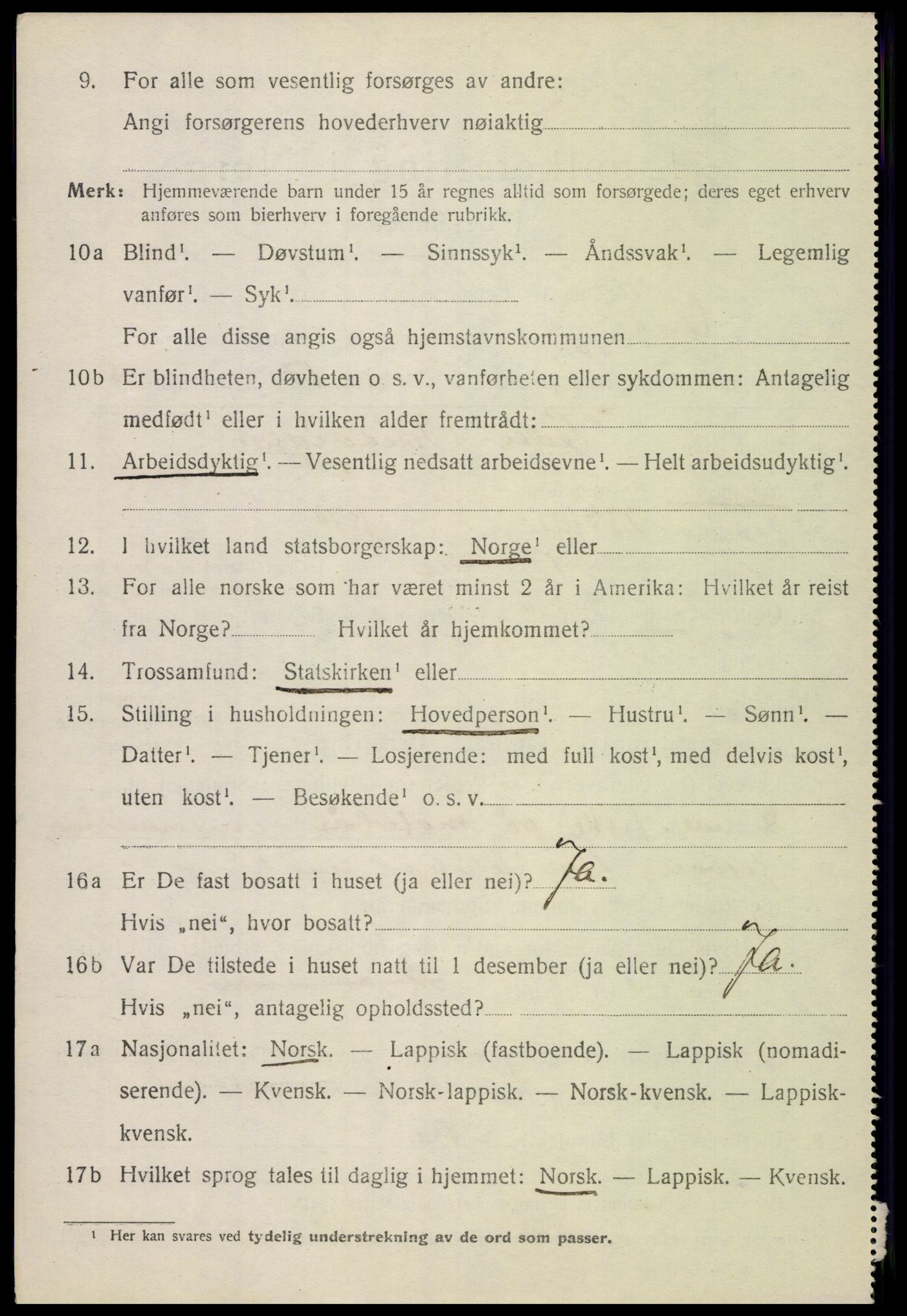 SAT, 1920 census for Værøy, 1920, p. 690