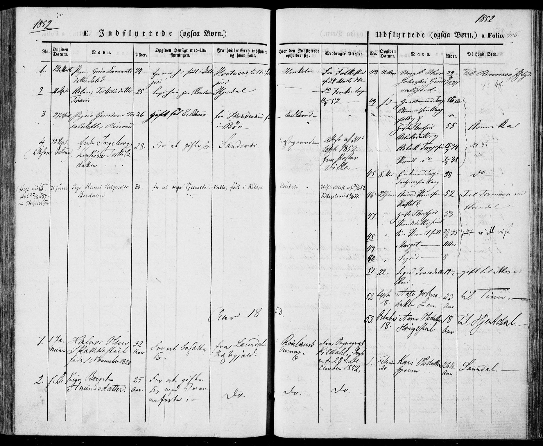 Vinje kirkebøker, SAKO/A-312/F/Fa/L0004: Parish register (official) no. I 4, 1843-1869, p. 405