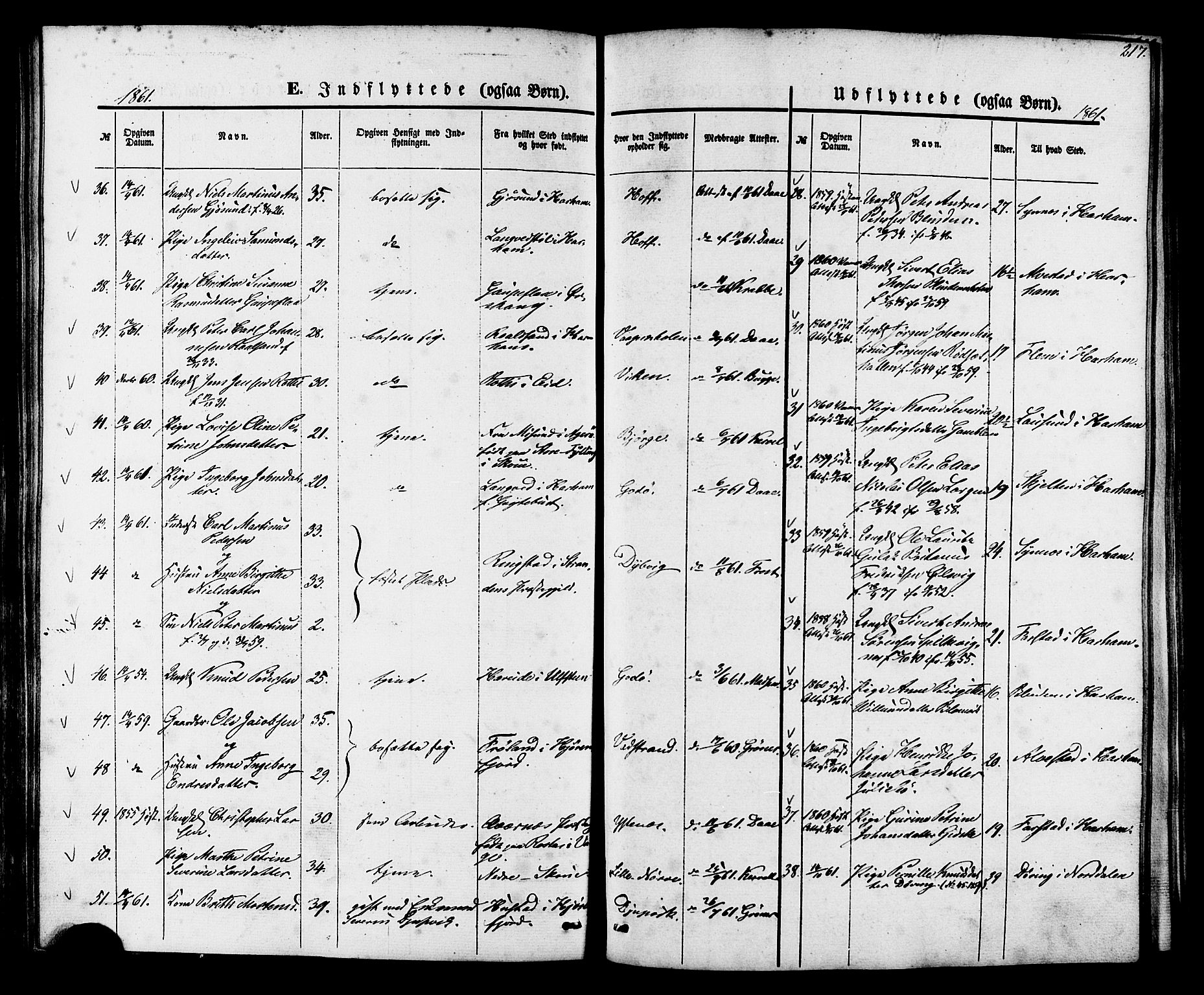 Ministerialprotokoller, klokkerbøker og fødselsregistre - Møre og Romsdal, AV/SAT-A-1454/528/L0398: Parish register (official) no. 528A09, 1858-1864, p. 217