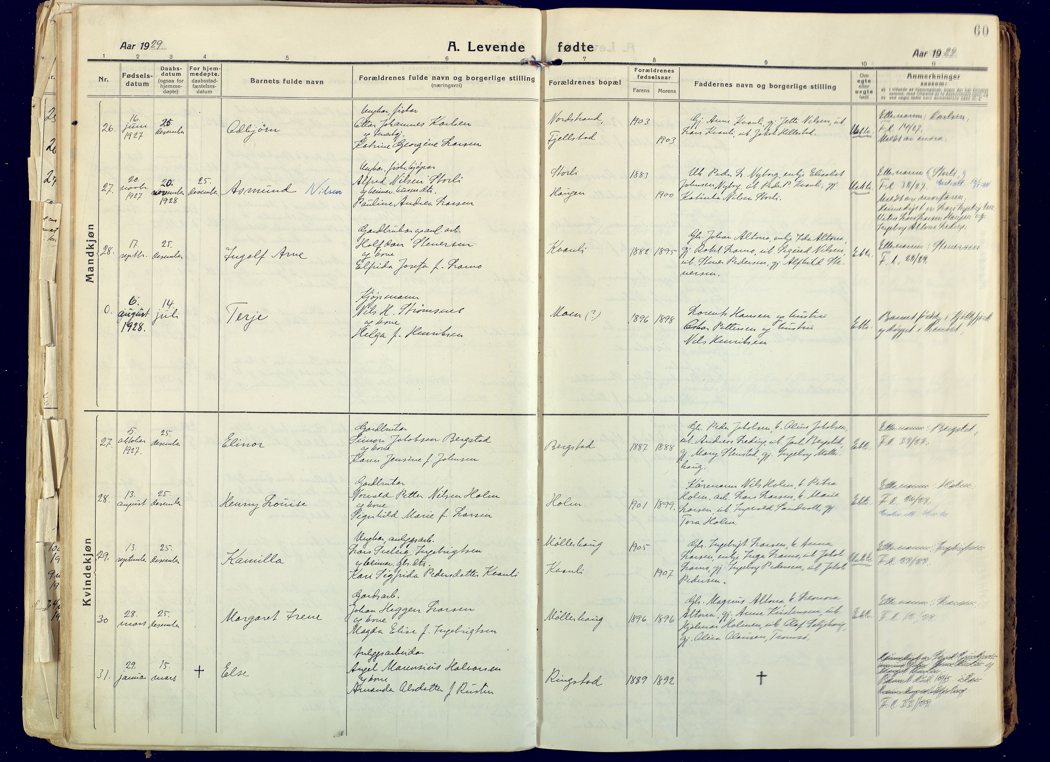 Målselv sokneprestembete, SATØ/S-1311/G/Ga/Gaa/L0014kirke: Parish register (official) no. 14, 1919-1932, p. 60
