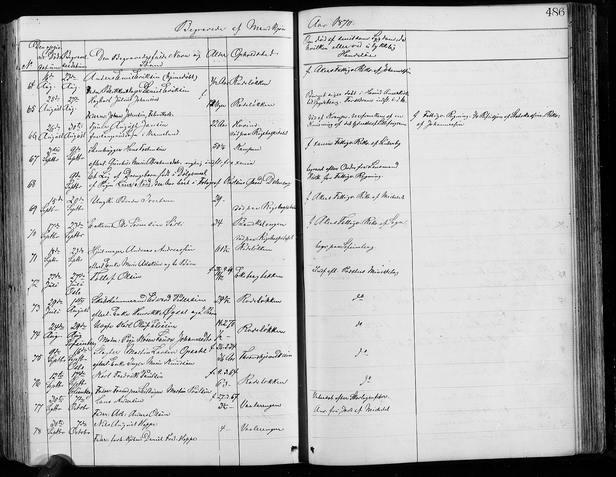 Østre Aker prestekontor Kirkebøker, AV/SAO-A-10840/G/Ga/L0003: Parish register (copy) no. I 3, 1868-1913, p. 486