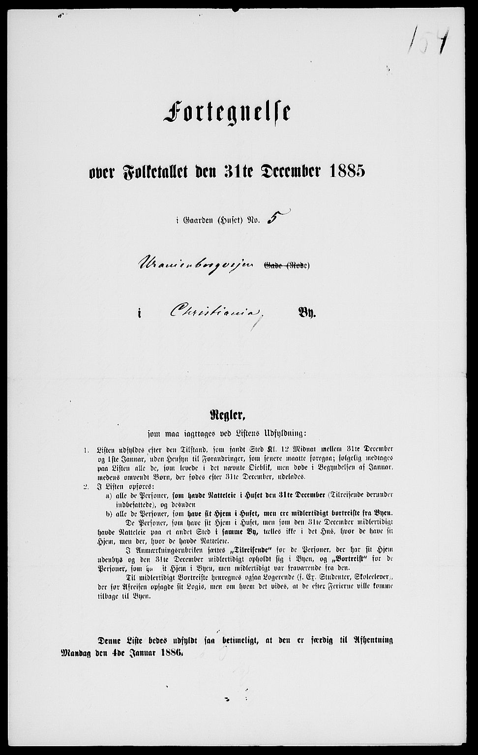 RA, 1885 census for 0301 Kristiania, 1885, p. 5101