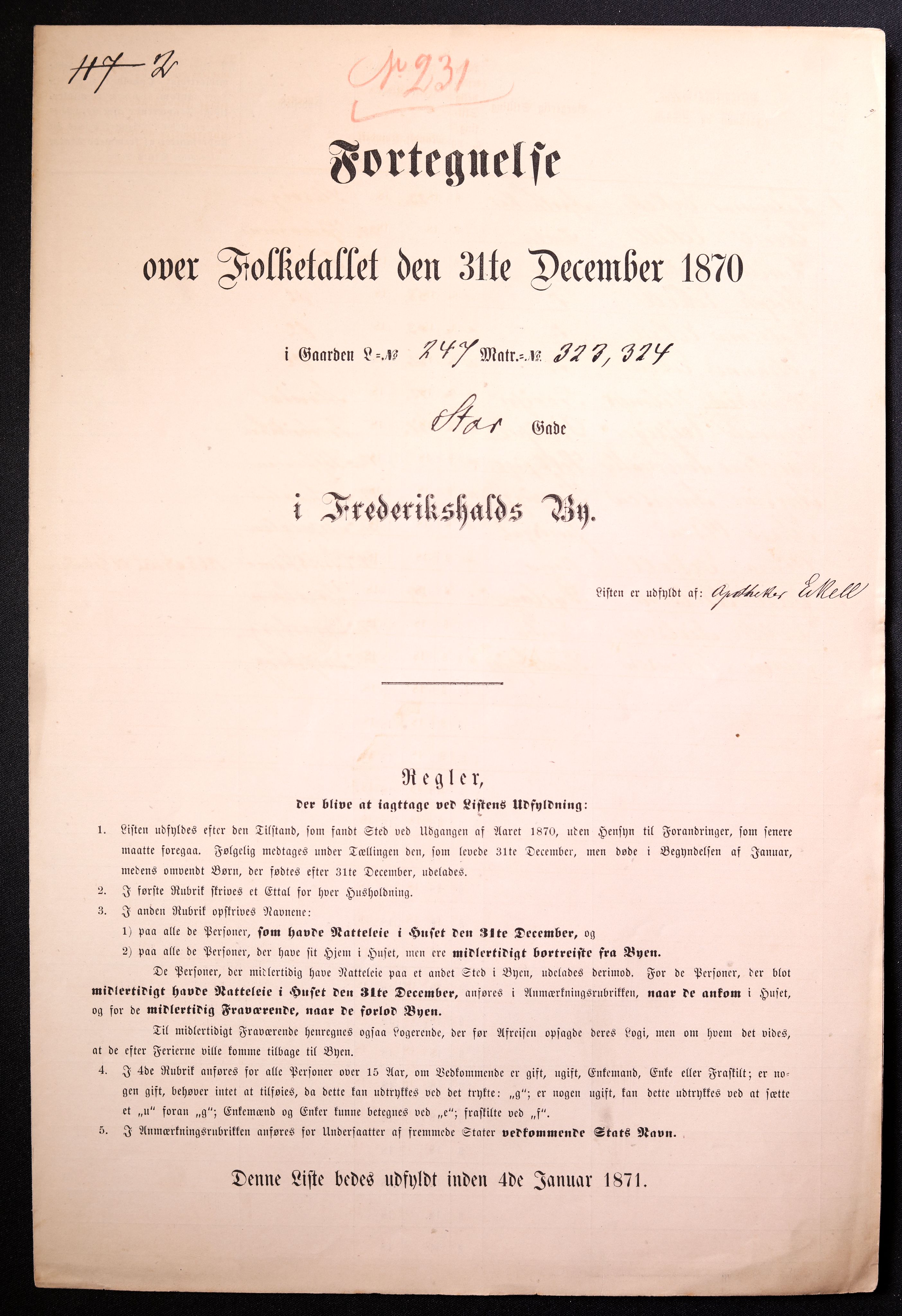 RA, 1870 census for 0101 Fredrikshald, 1870, p. 959