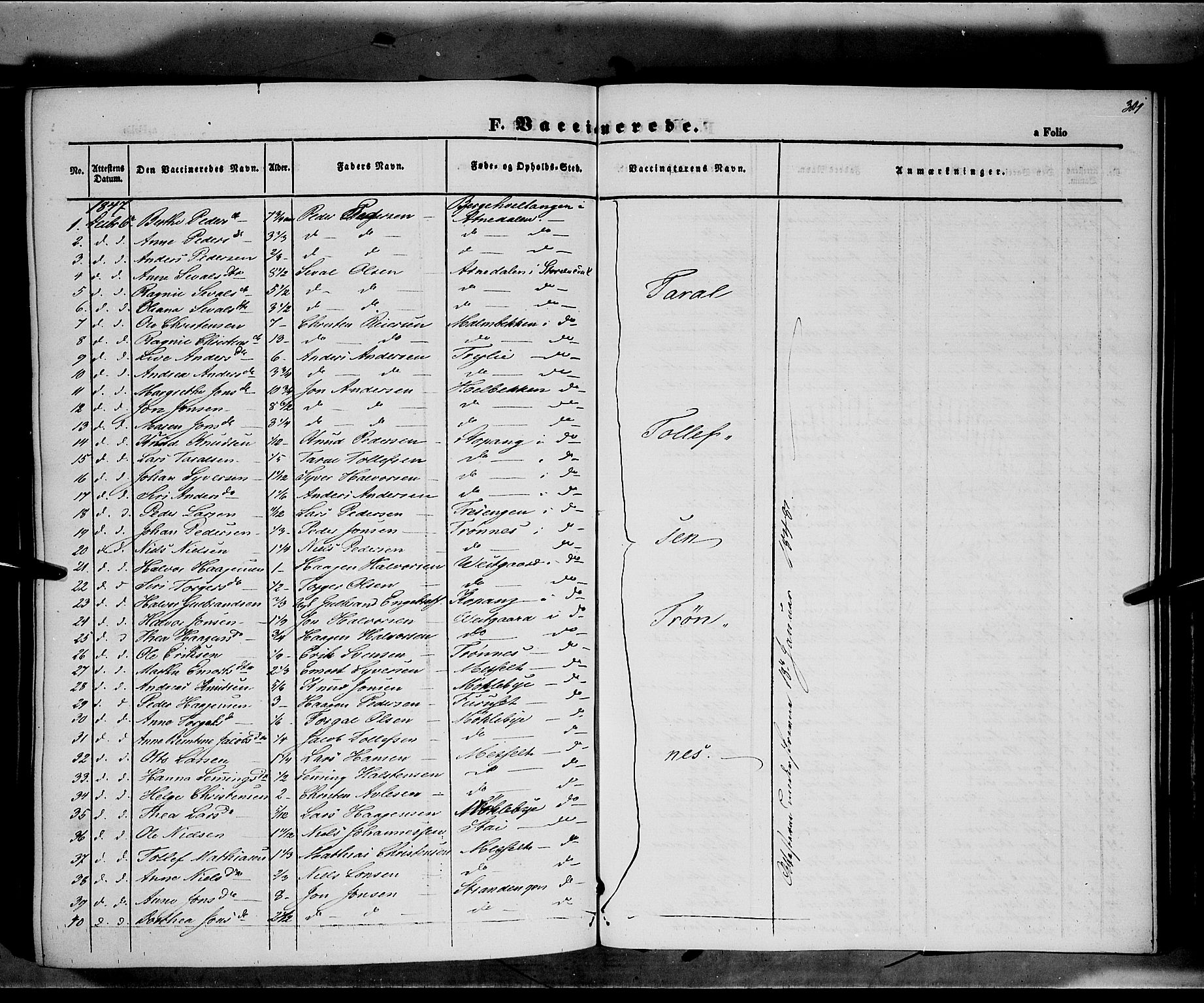 Åmot prestekontor, Hedmark, SAH/PREST-056/H/Ha/Haa/L0006: Parish register (official) no. 6, 1842-1861, p. 381