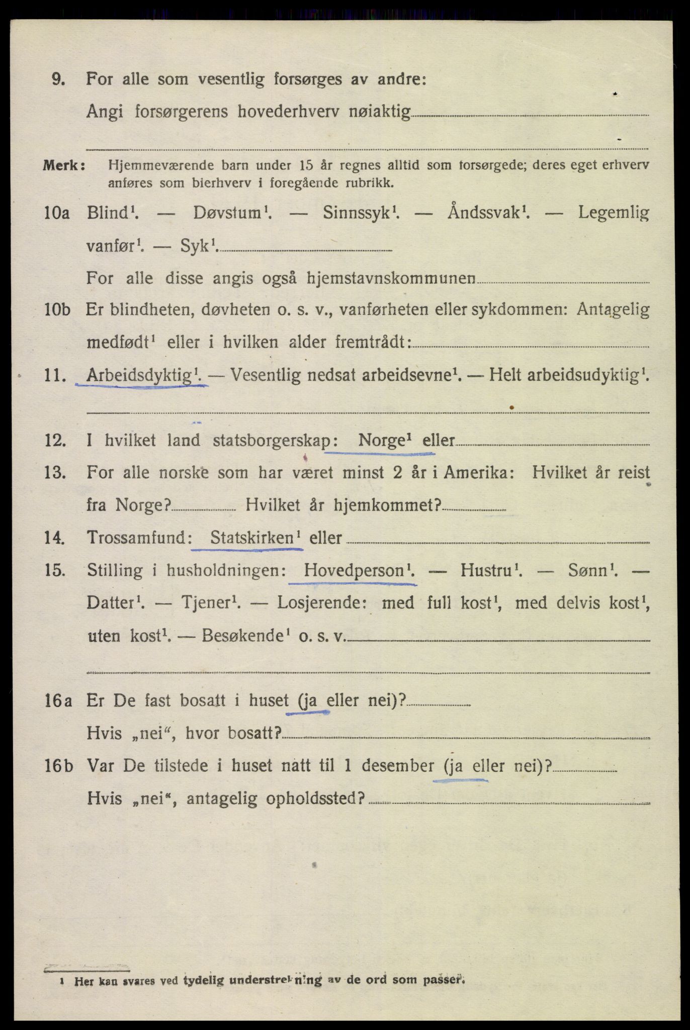 SAK, 1920 census for Dypvåg, 1920, p. 4982