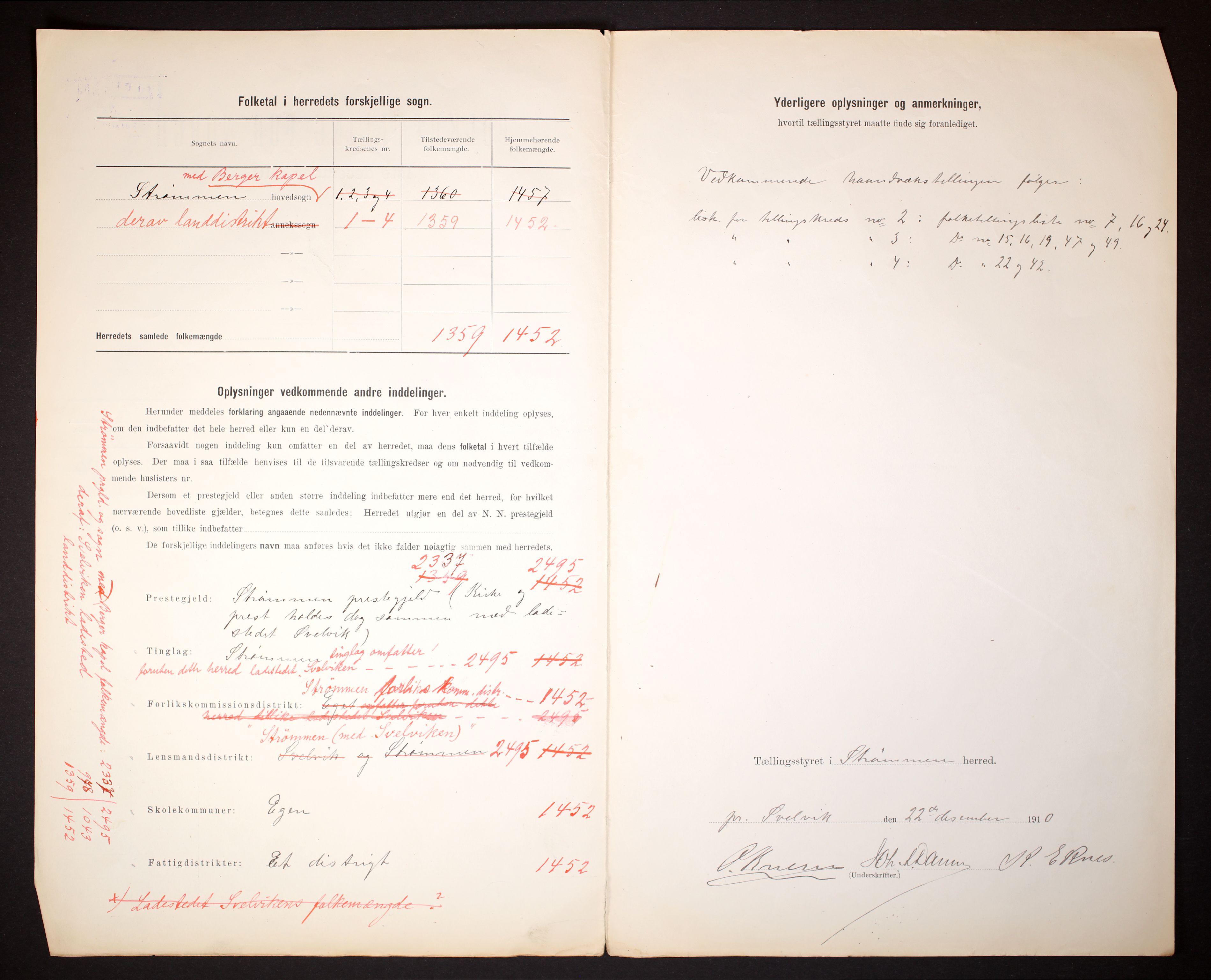 RA, 1910 census for Strømm, 1910, p. 3