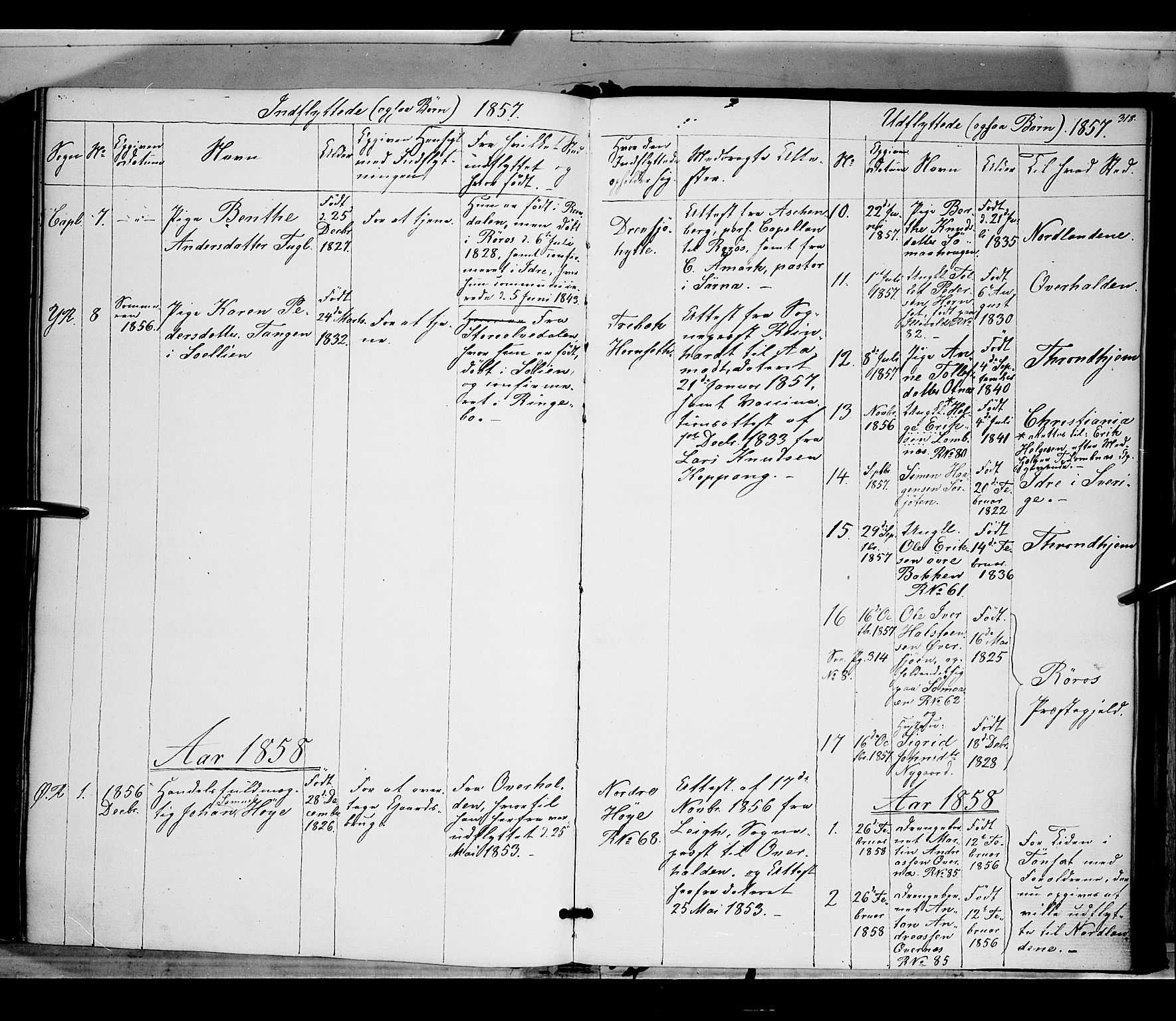 Rendalen prestekontor, SAH/PREST-054/H/Ha/Haa/L0005: Parish register (official) no. 5, 1853-1866, p. 318