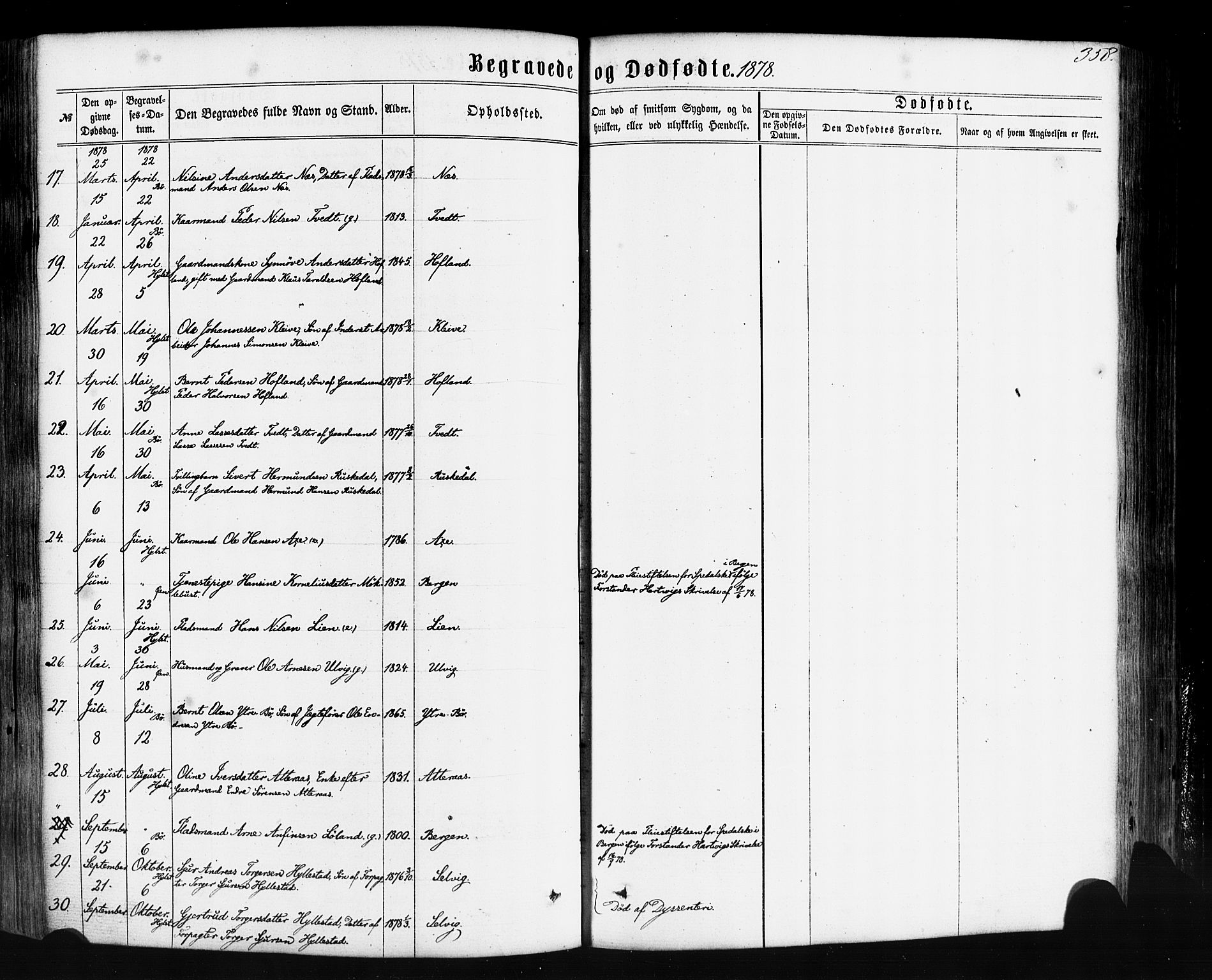 Hyllestad sokneprestembete, AV/SAB-A-80401: Parish register (official) no. A 1, 1861-1886, p. 358