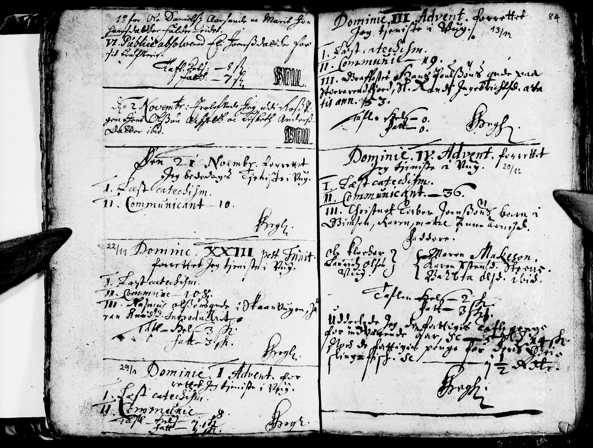 Ministerialprotokoller, klokkerbøker og fødselsregistre - Nordland, AV/SAT-A-1459/812/L0172: Parish register (official) no. 812A01, 1677-1718, p. 84