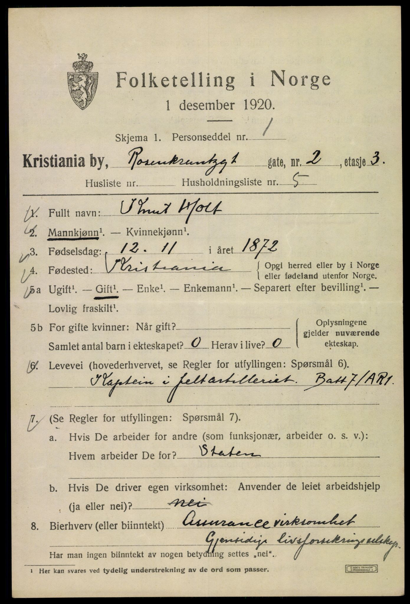 SAO, 1920 census for Kristiania, 1920, p. 466633