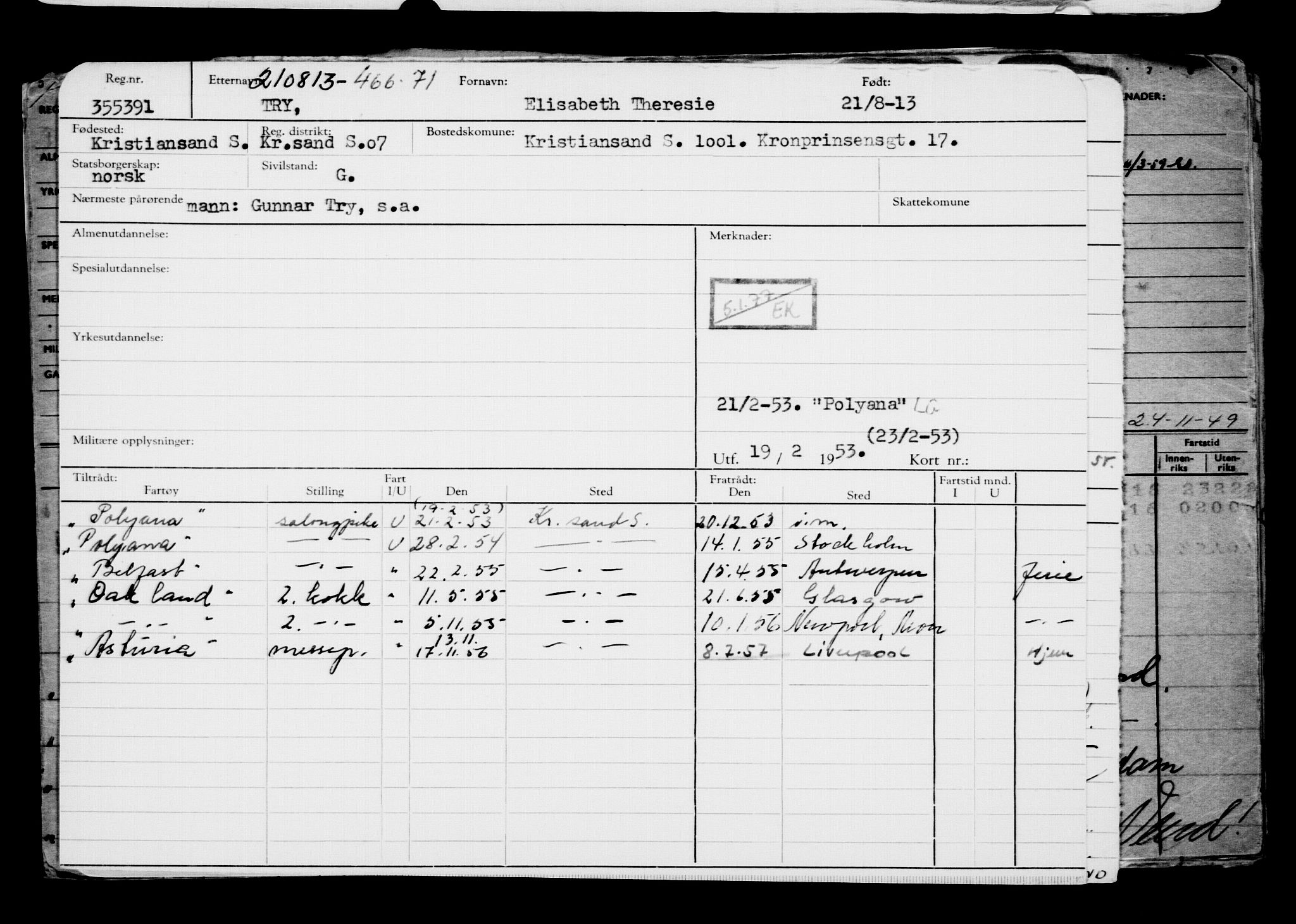 Direktoratet for sjømenn, AV/RA-S-3545/G/Gb/L0114: Hovedkort, 1913, p. 810