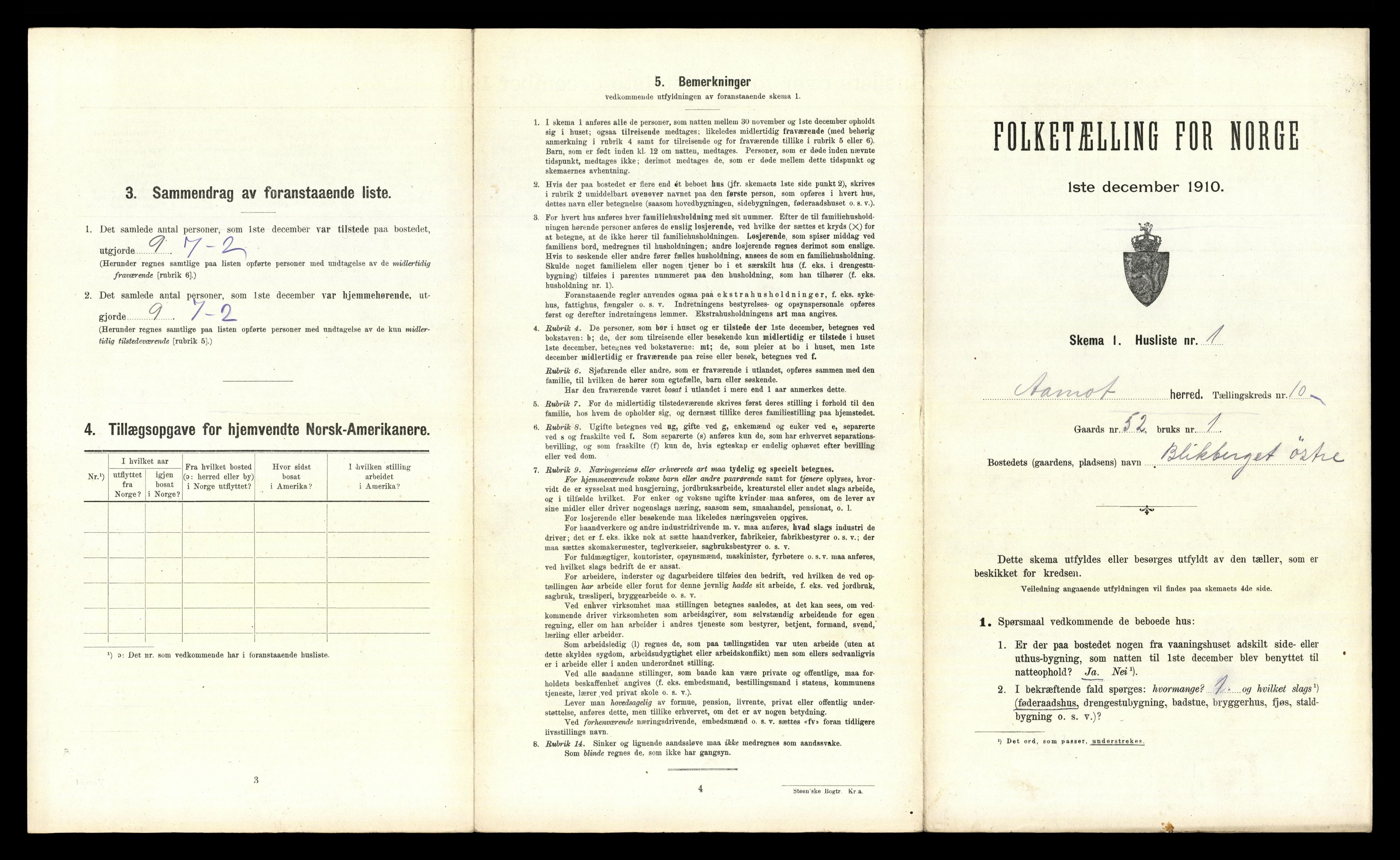 RA, 1910 census for Åmot, 1910, p. 1023