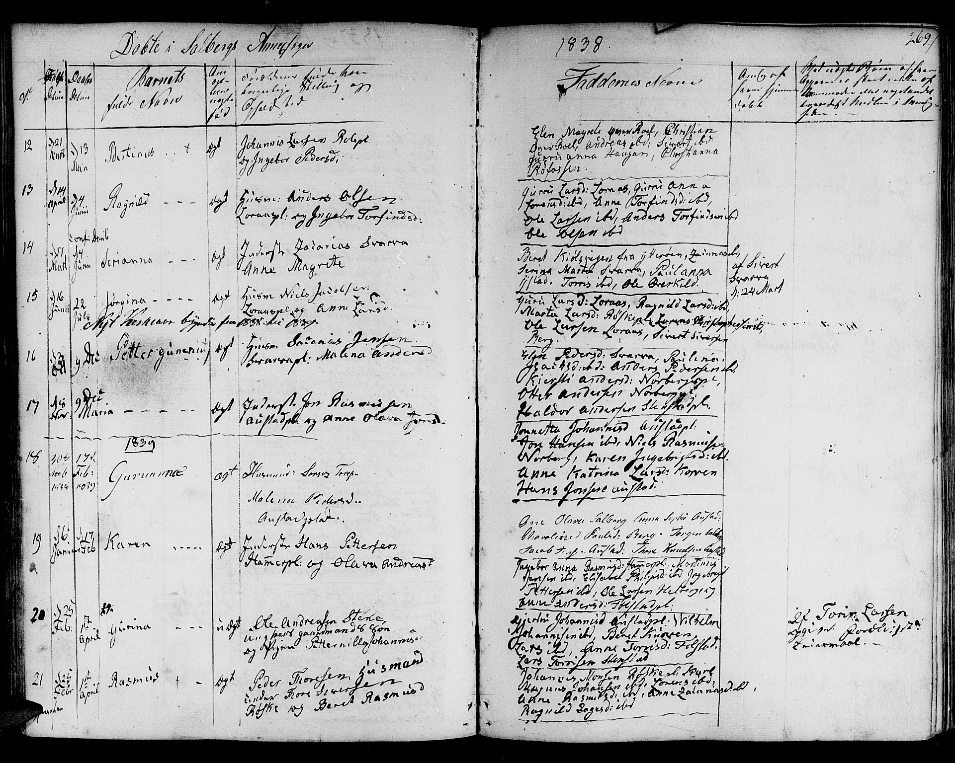 Ministerialprotokoller, klokkerbøker og fødselsregistre - Nord-Trøndelag, SAT/A-1458/730/L0277: Parish register (official) no. 730A06 /2, 1831-1839, p. 269