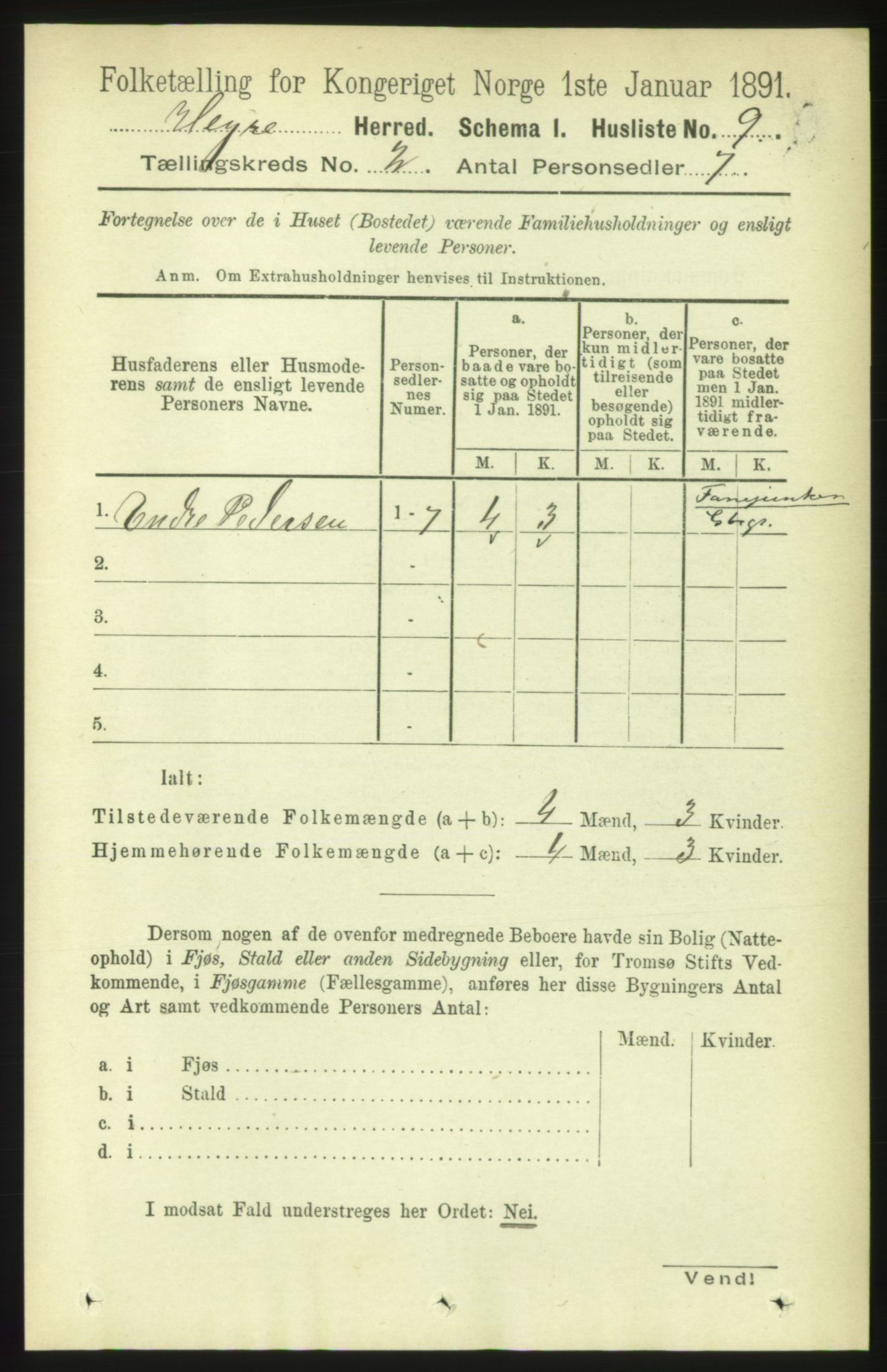 RA, 1891 census for 1712 Hegra, 1891, p. 432