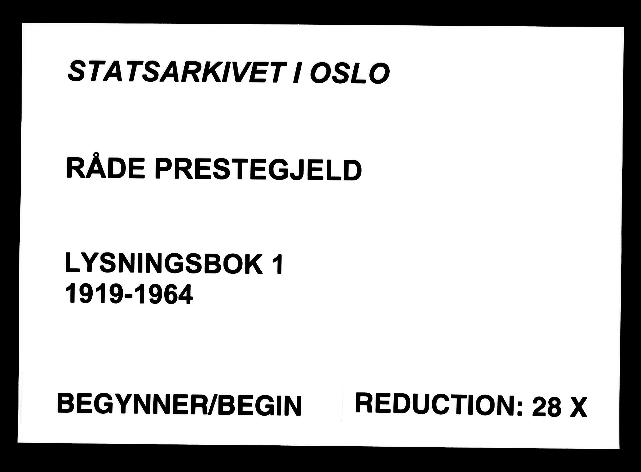 Råde prestekontor kirkebøker, SAO/A-2009/H/Ha/L0001: Banns register no. 1, 1919-1964