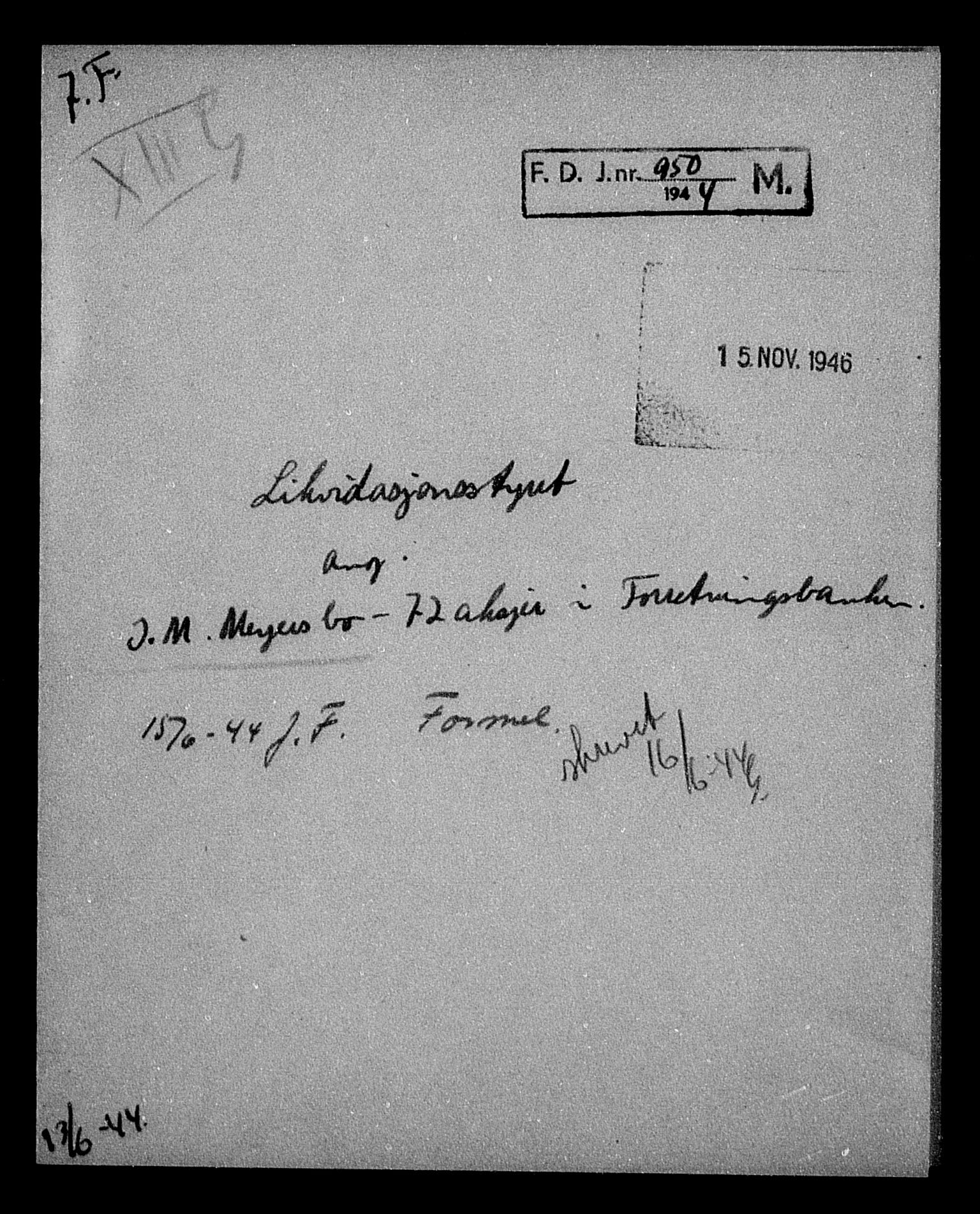 Justisdepartementet, Tilbakeføringskontoret for inndratte formuer, AV/RA-S-1564/H/Hc/Hca/L0905: --, 1945-1947, p. 614