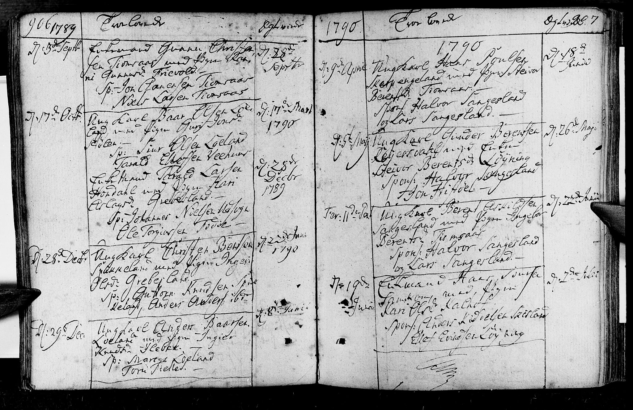 Vennesla sokneprestkontor, AV/SAK-1111-0045/Fa/Fac/L0002: Parish register (official) no. A 2, 1785-1834, p. 906-907