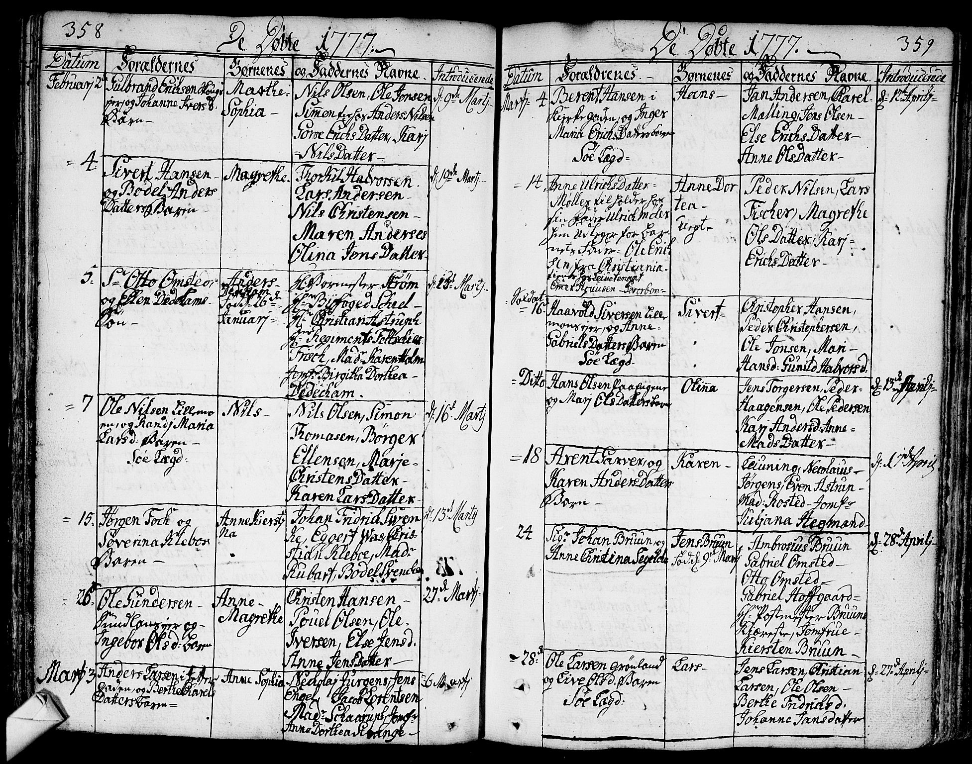 Bragernes kirkebøker, AV/SAKO-A-6/F/Fa/L0005: Parish register (official) no. I 5, 1759-1781, p. 358-359