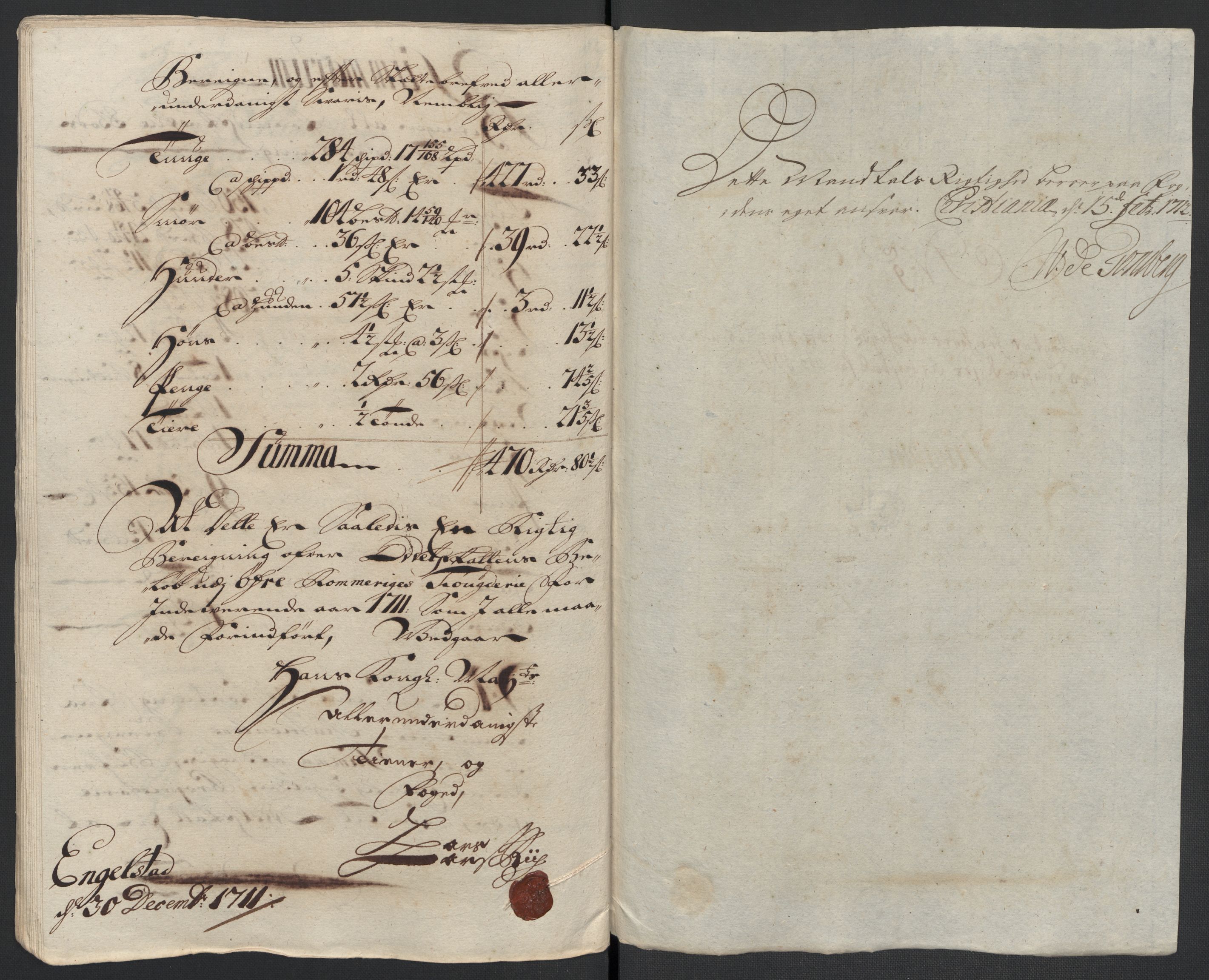 Rentekammeret inntil 1814, Reviderte regnskaper, Fogderegnskap, AV/RA-EA-4092/R12/L0720: Fogderegnskap Øvre Romerike, 1710-1711, p. 396