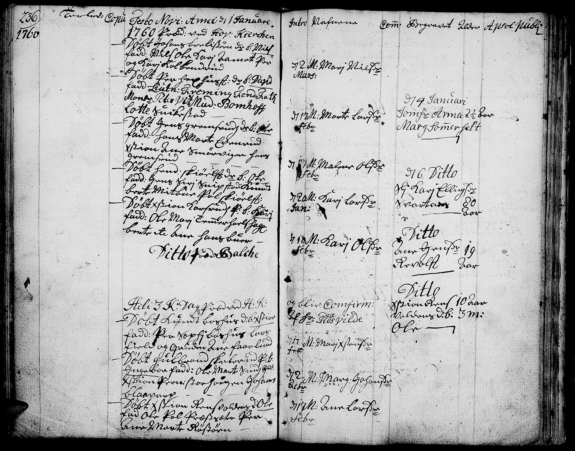 Toten prestekontor, SAH/PREST-102/H/Ha/Haa/L0004: Parish register (official) no. 4, 1751-1761, p. 236
