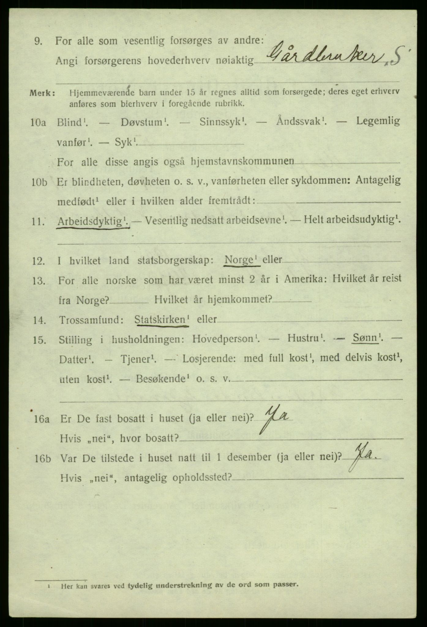 SAB, 1920 census for Masfjorden, 1920, p. 1394