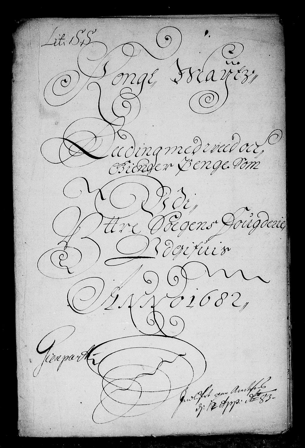 Rentekammeret inntil 1814, Reviderte regnskaper, Stiftamtstueregnskaper, Bergen stiftamt, AV/RA-EA-6043/R/Rc/L0064: Bergen stiftamt, 1682