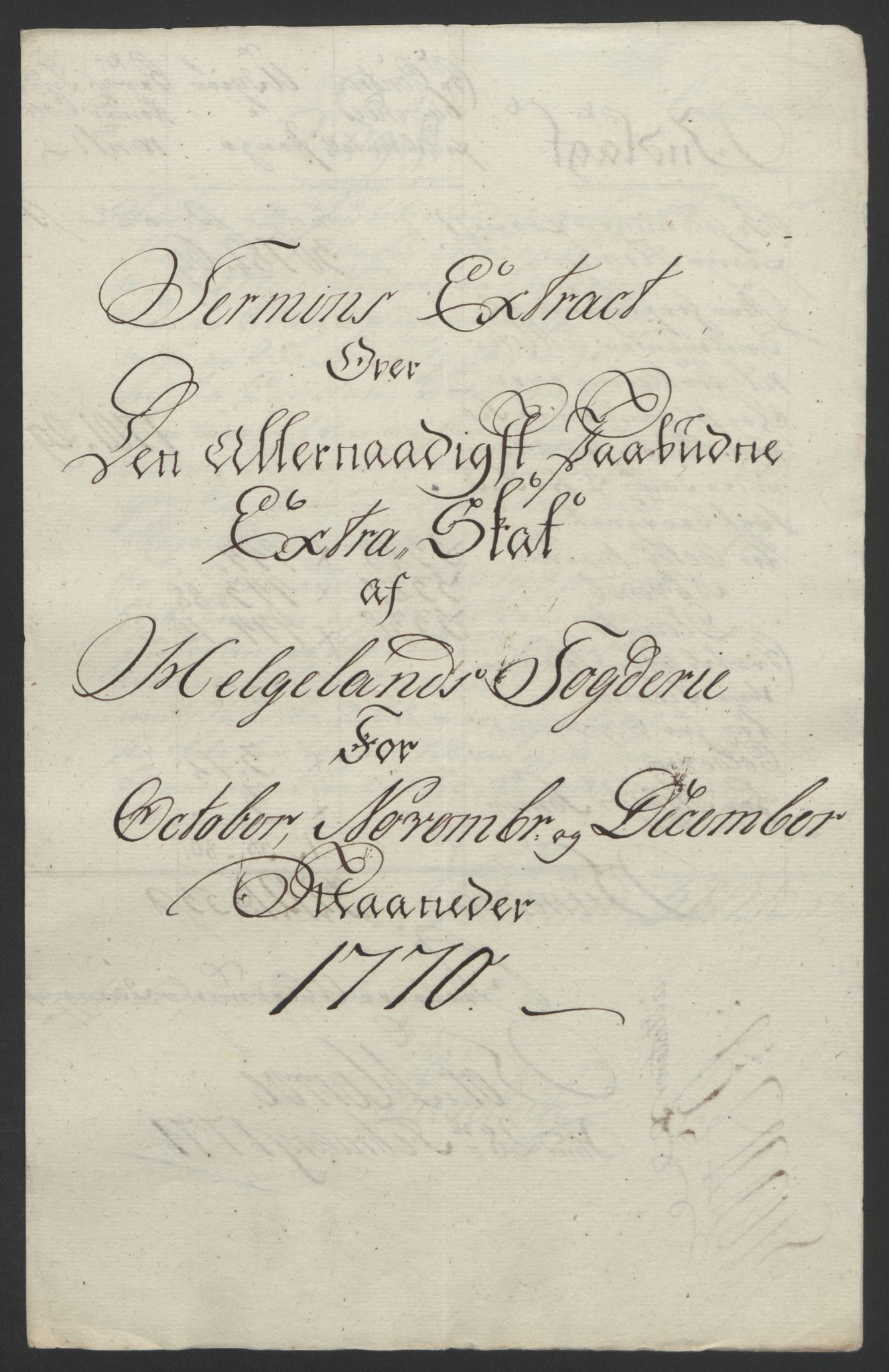 Rentekammeret inntil 1814, Reviderte regnskaper, Fogderegnskap, AV/RA-EA-4092/R65/L4573: Ekstraskatten Helgeland, 1762-1772, p. 283