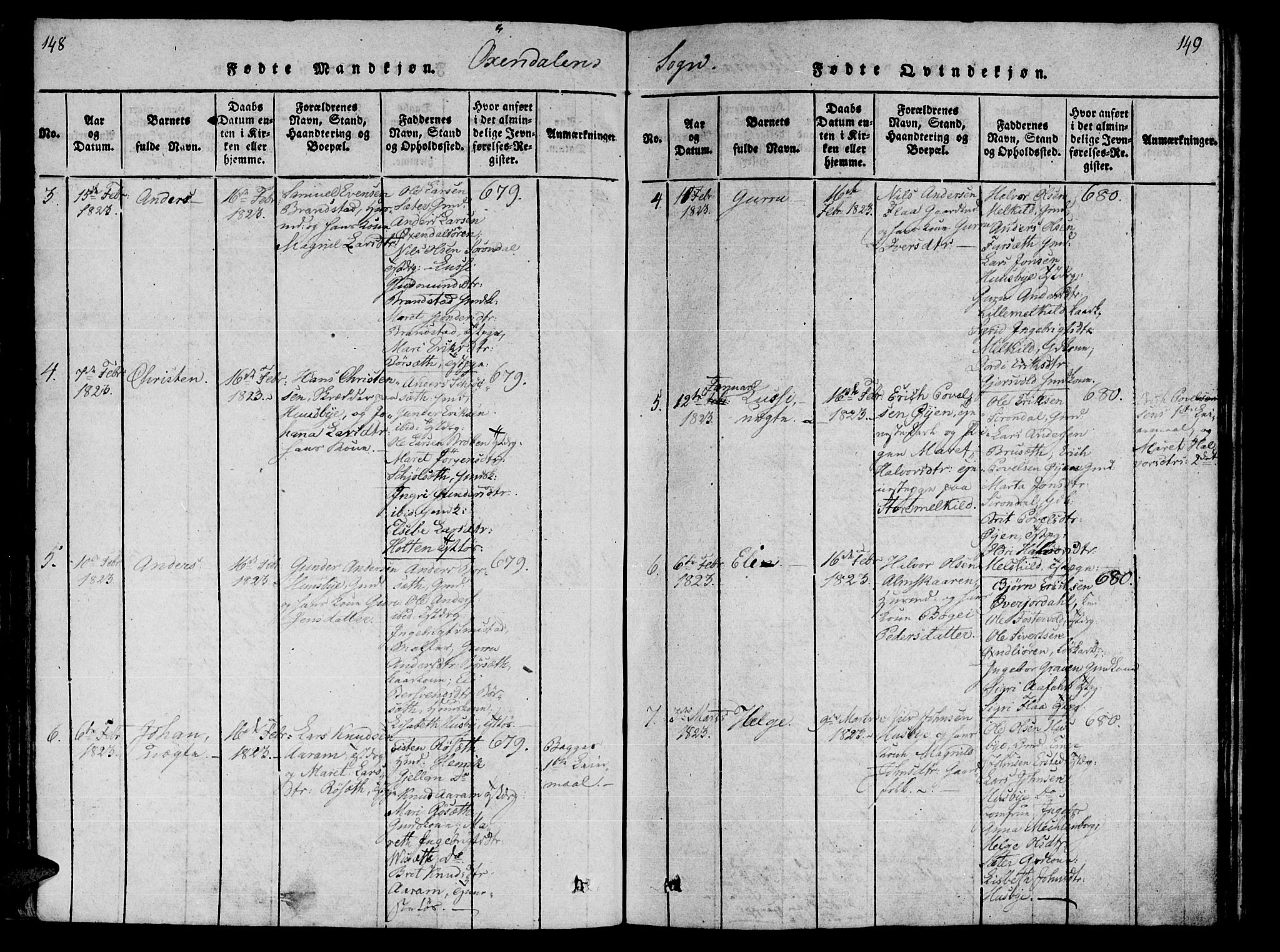 Ministerialprotokoller, klokkerbøker og fødselsregistre - Møre og Romsdal, AV/SAT-A-1454/590/L1011: Parish register (official) no. 590A03 /3, 1819-1832, p. 148-149