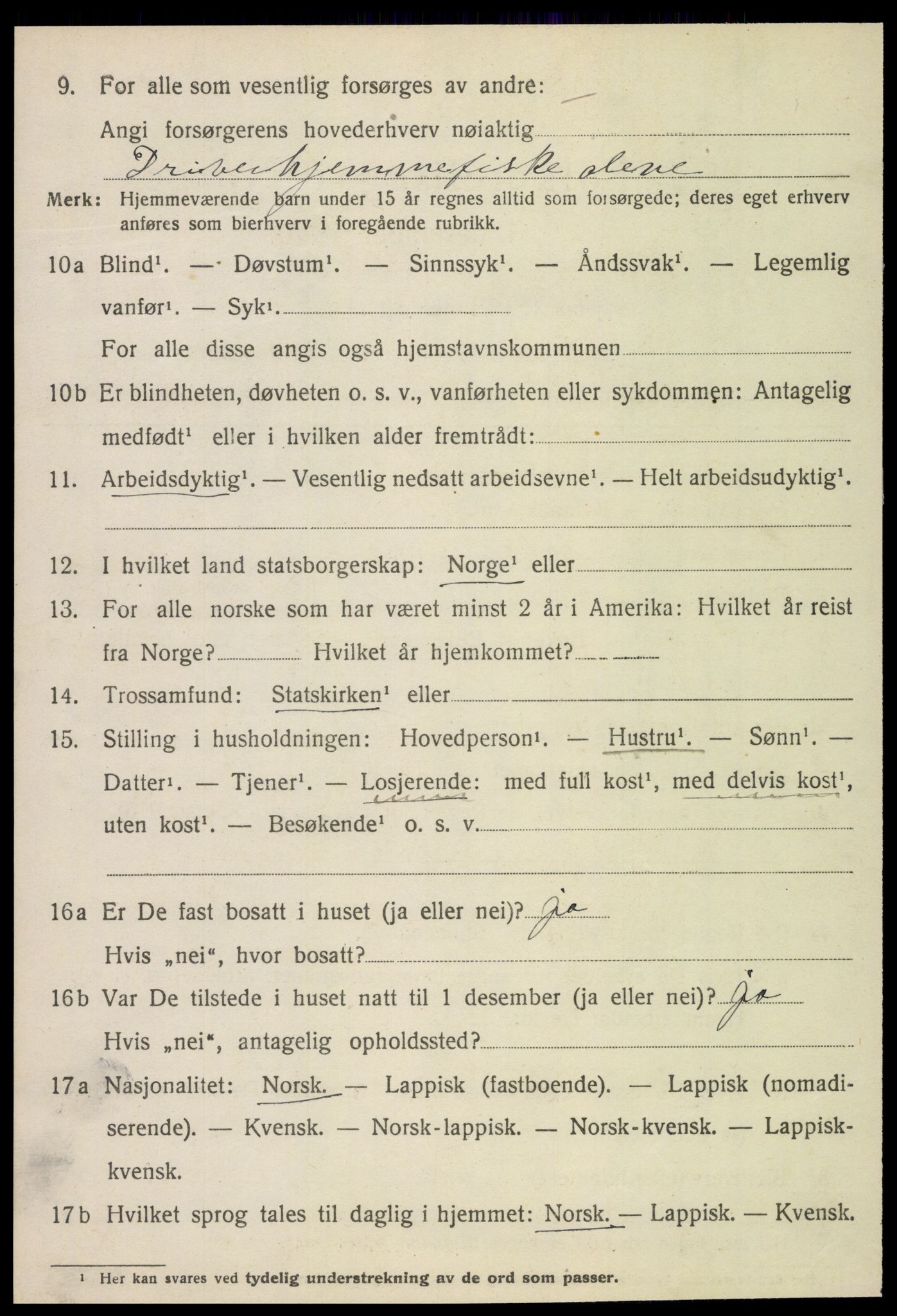 SAT, 1920 census for Leka, 1920, p. 586